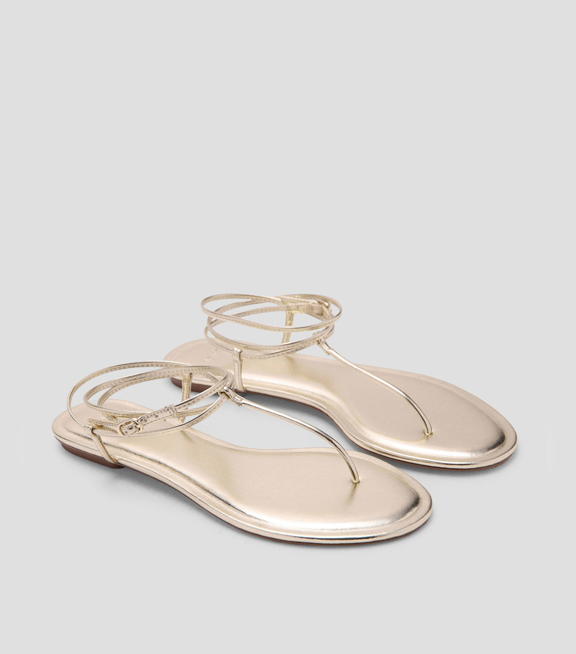 Sandalias plana de tiras Mujer