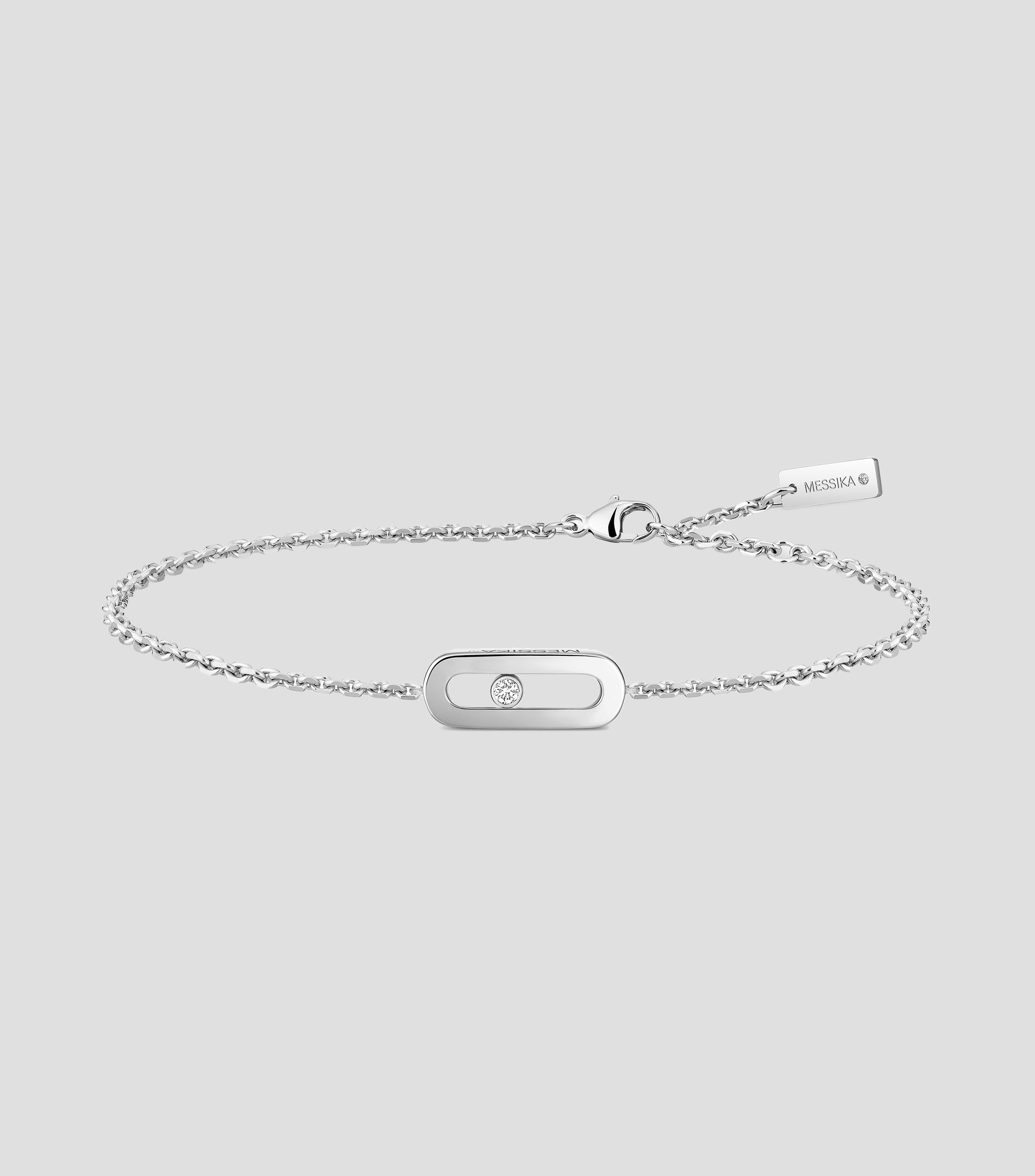 Pulsera en oro blanco de 18 kilates con diamantes Move Uno Mujer