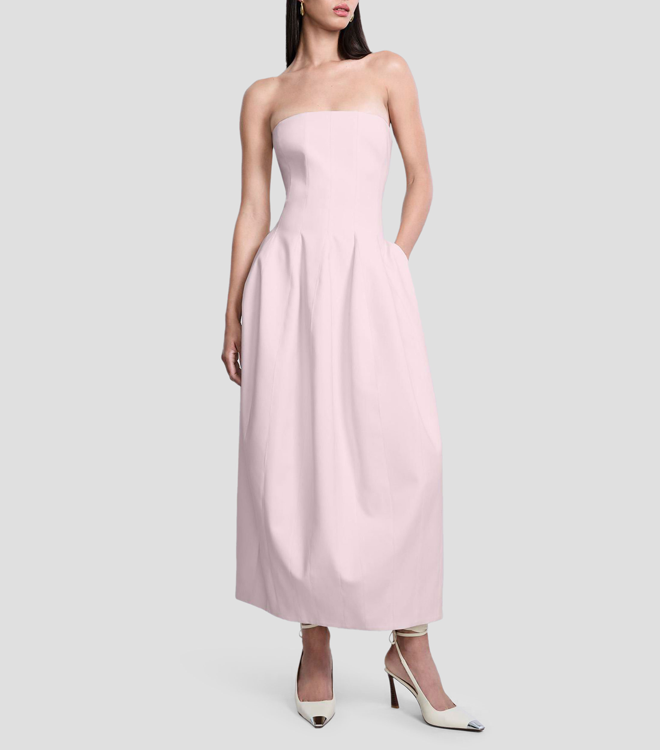 BCBGMAXAZRIA Vestido Corto Eve Para Mujer, Blanco Sucio