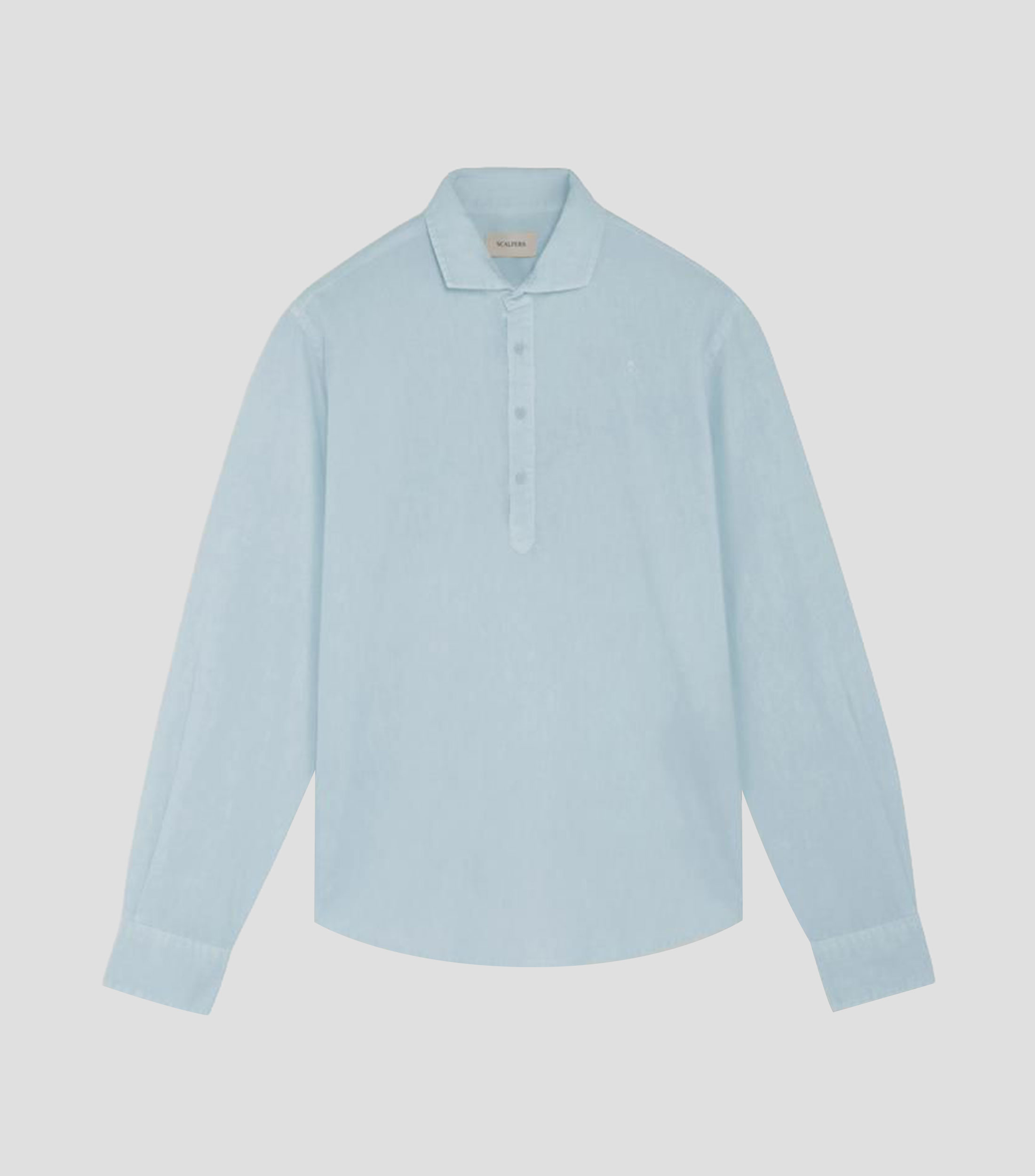 Camisa lisa manga larga Hombre