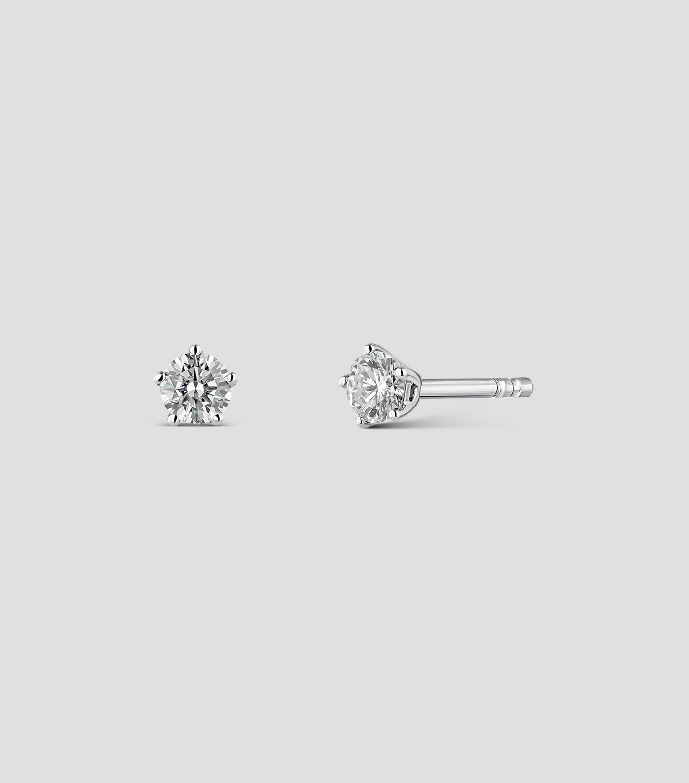 Pendientes en oro blanco 18 Kilates con diamante Mujer