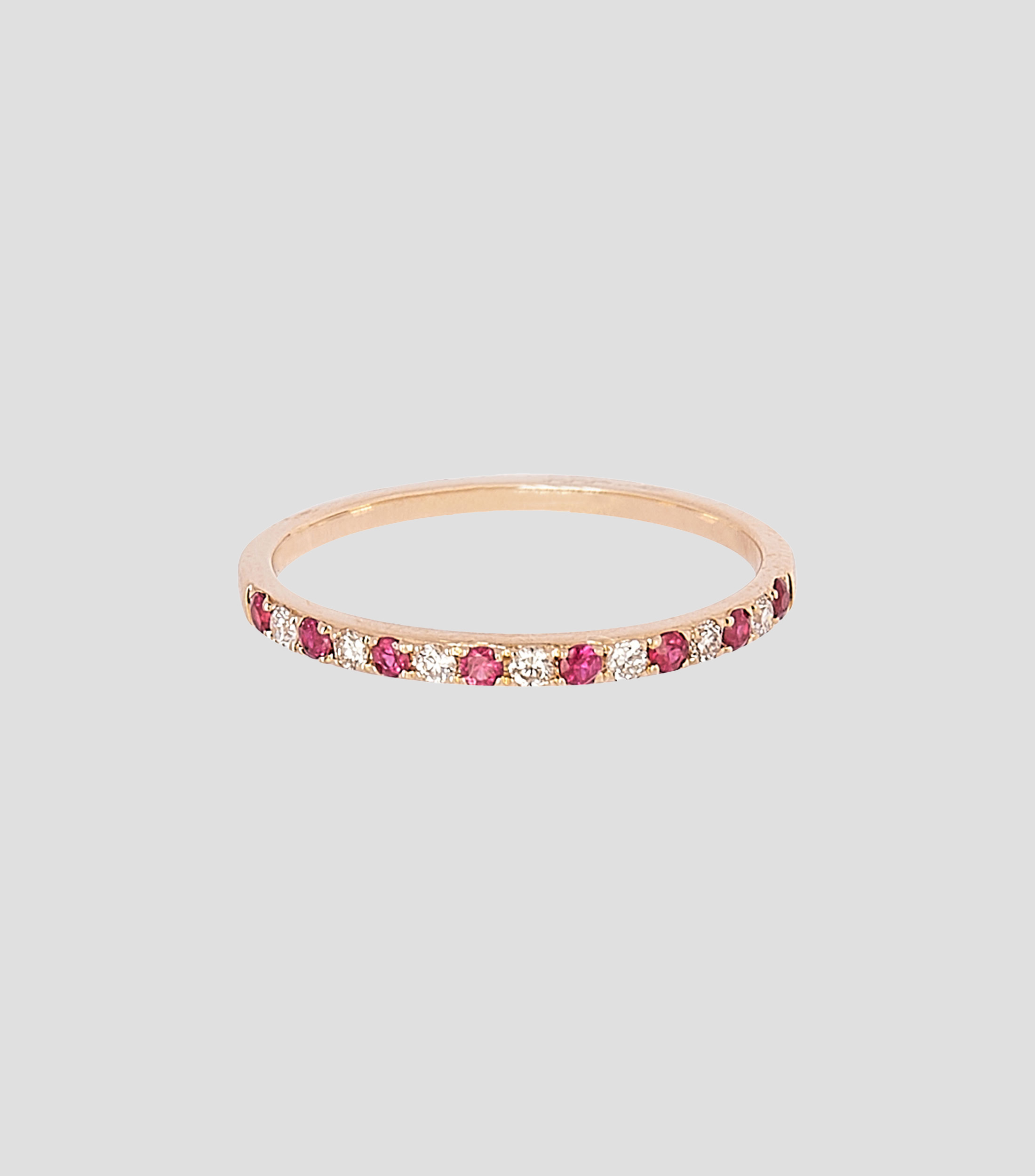 Anillo en oro con Diamantes y Rubies Mujer