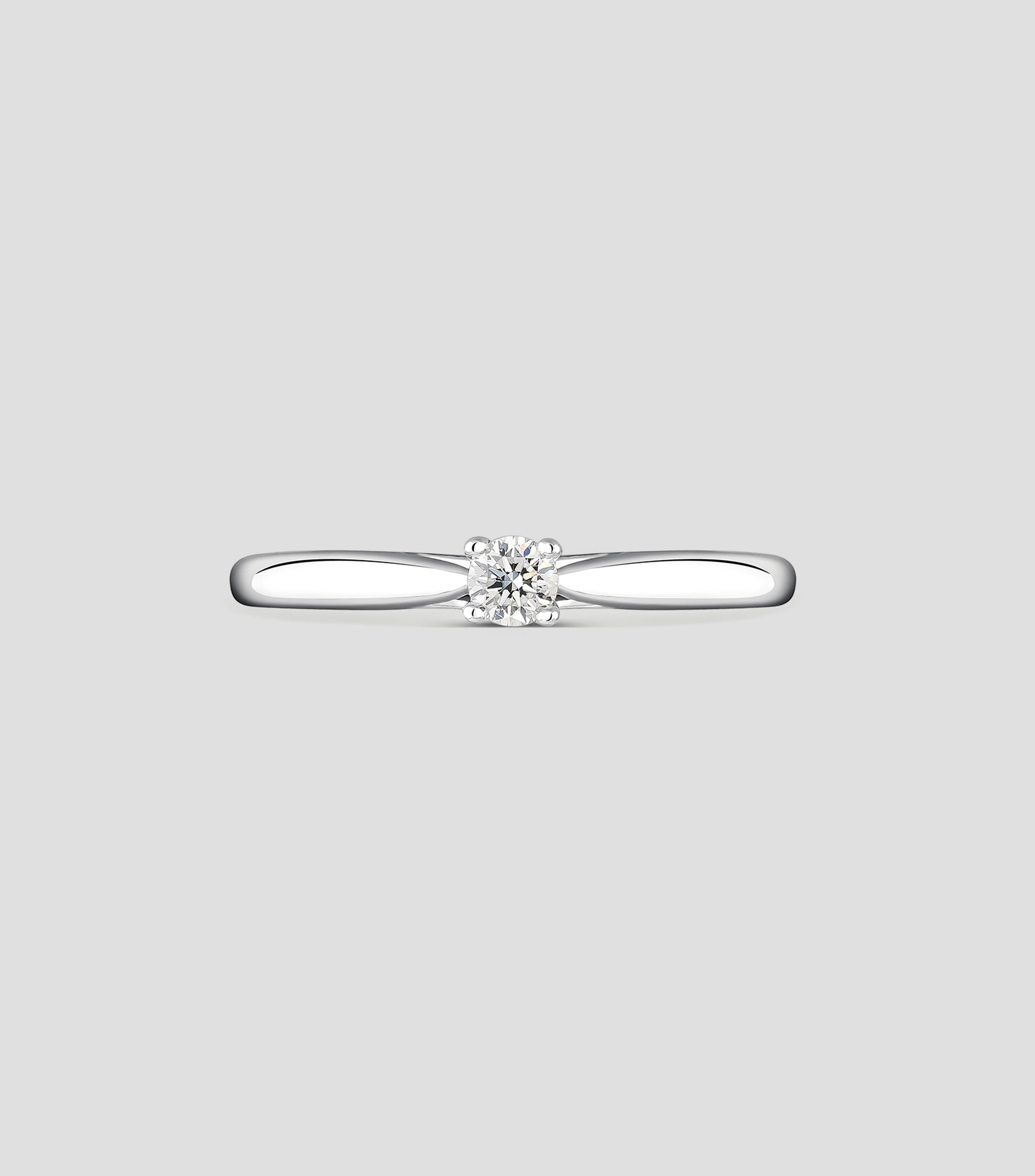 Anillo de compromiso en Oro blanco de 18 kilates con incrustación de diamante Mujer