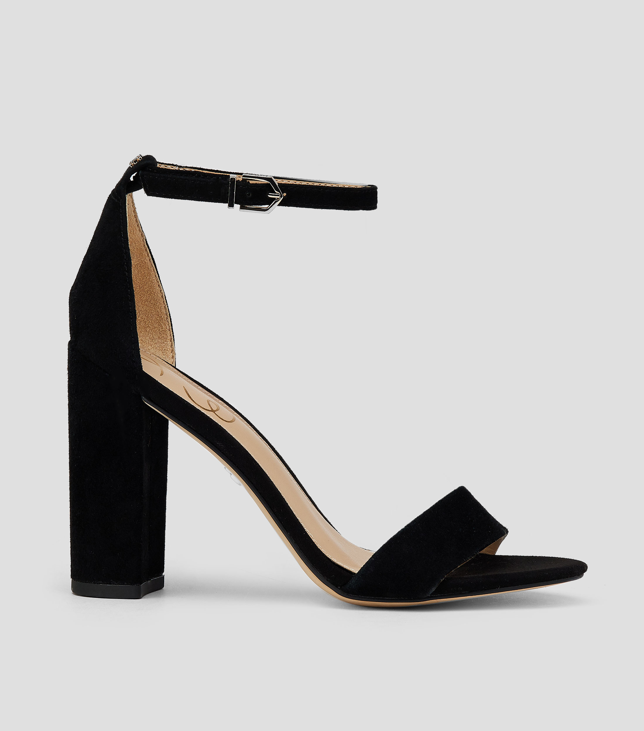 Sandalias con tacon alto ancho en piel Yaro Mujer