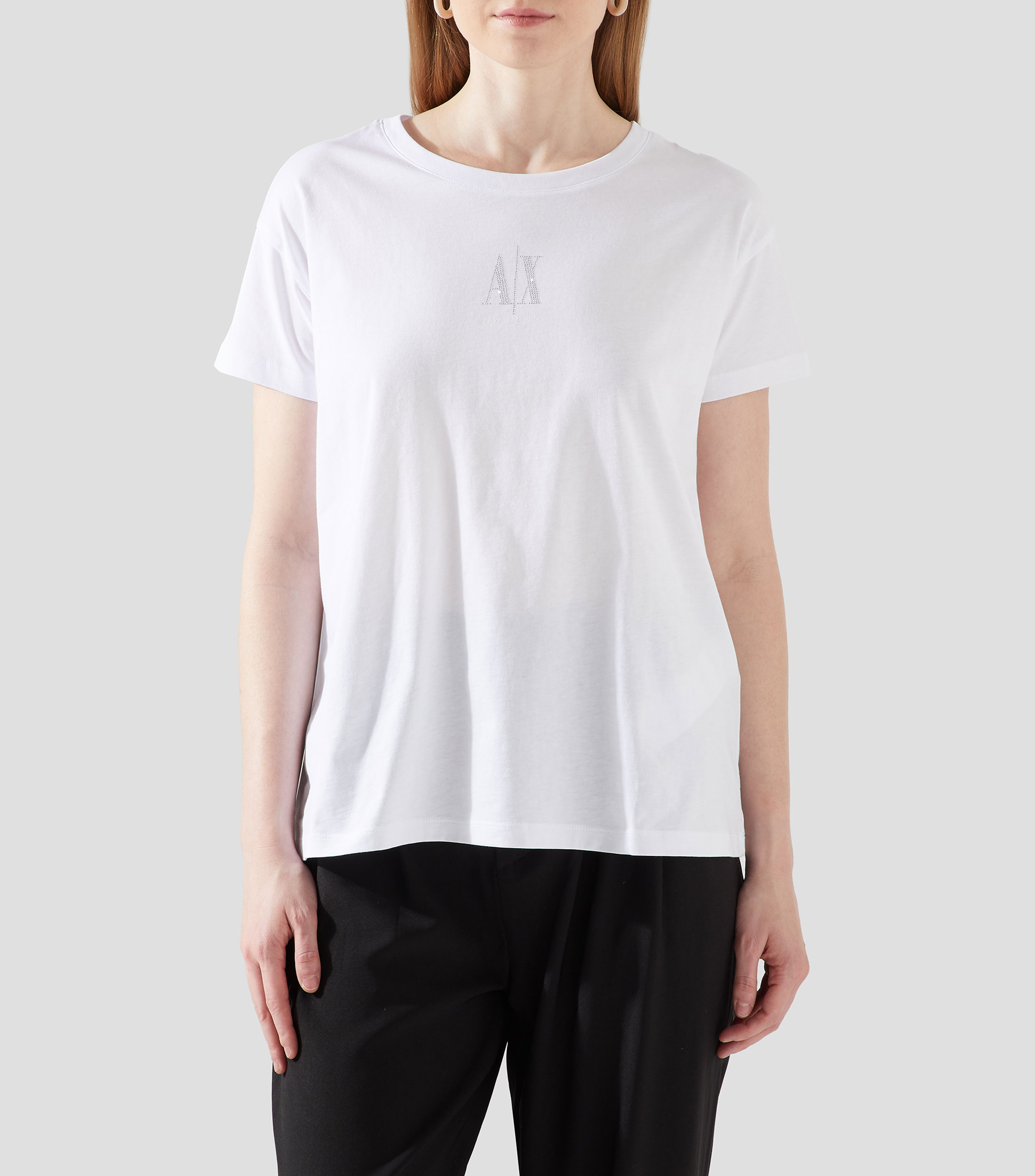 Playera de cuello redondo con manga corta Mujer