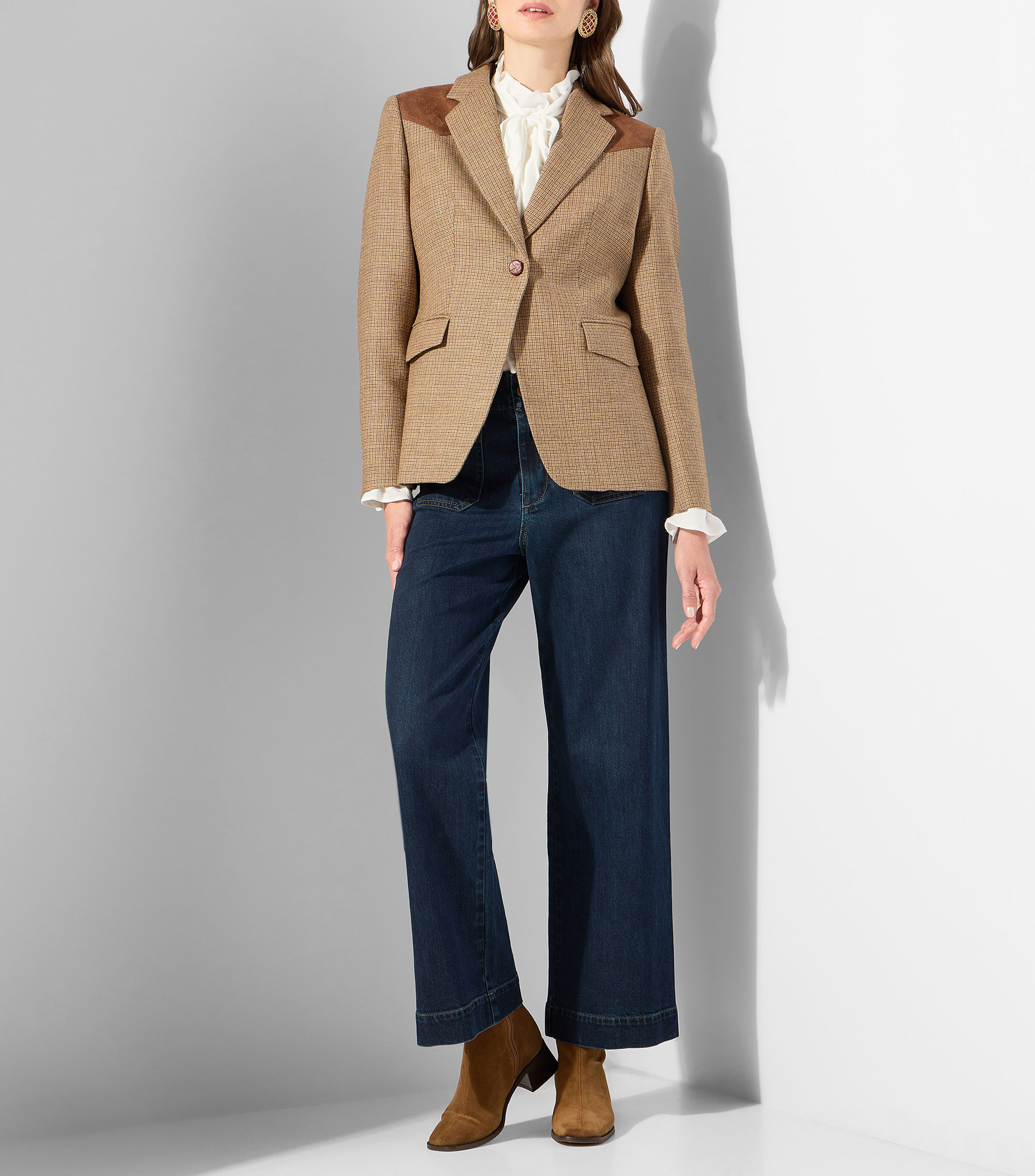 Blazer a cuadros Mujer