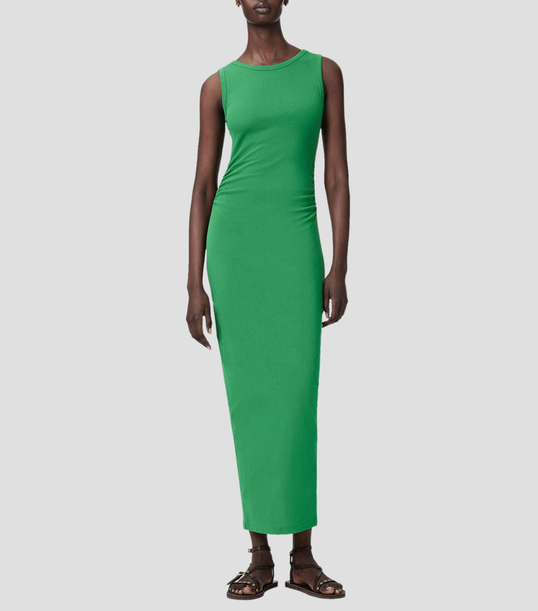 Vestido largo liso Mujer