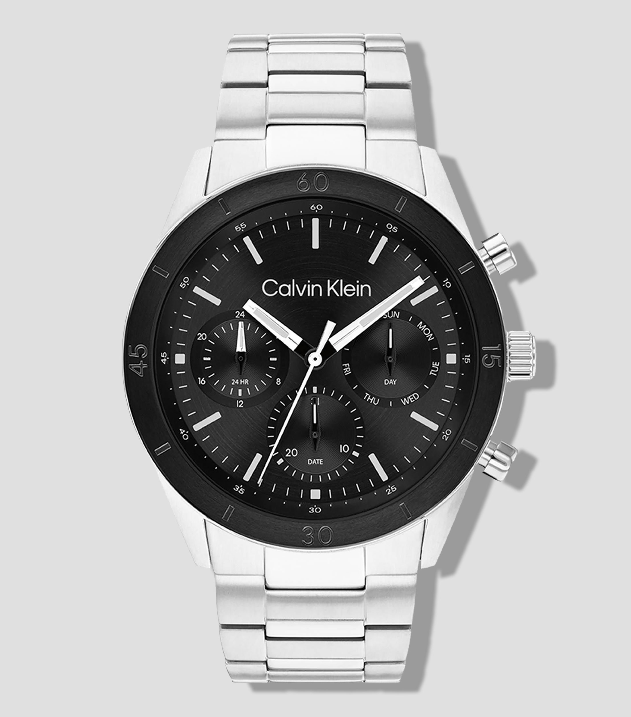 Reloj para hombre Performance Casual, Plateado, Negro