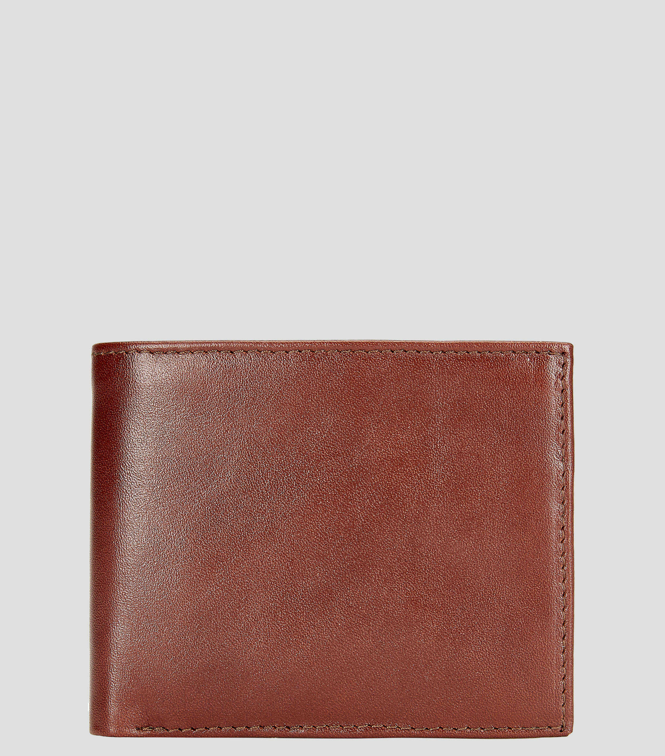 Cartera bifold café en piel Hombre