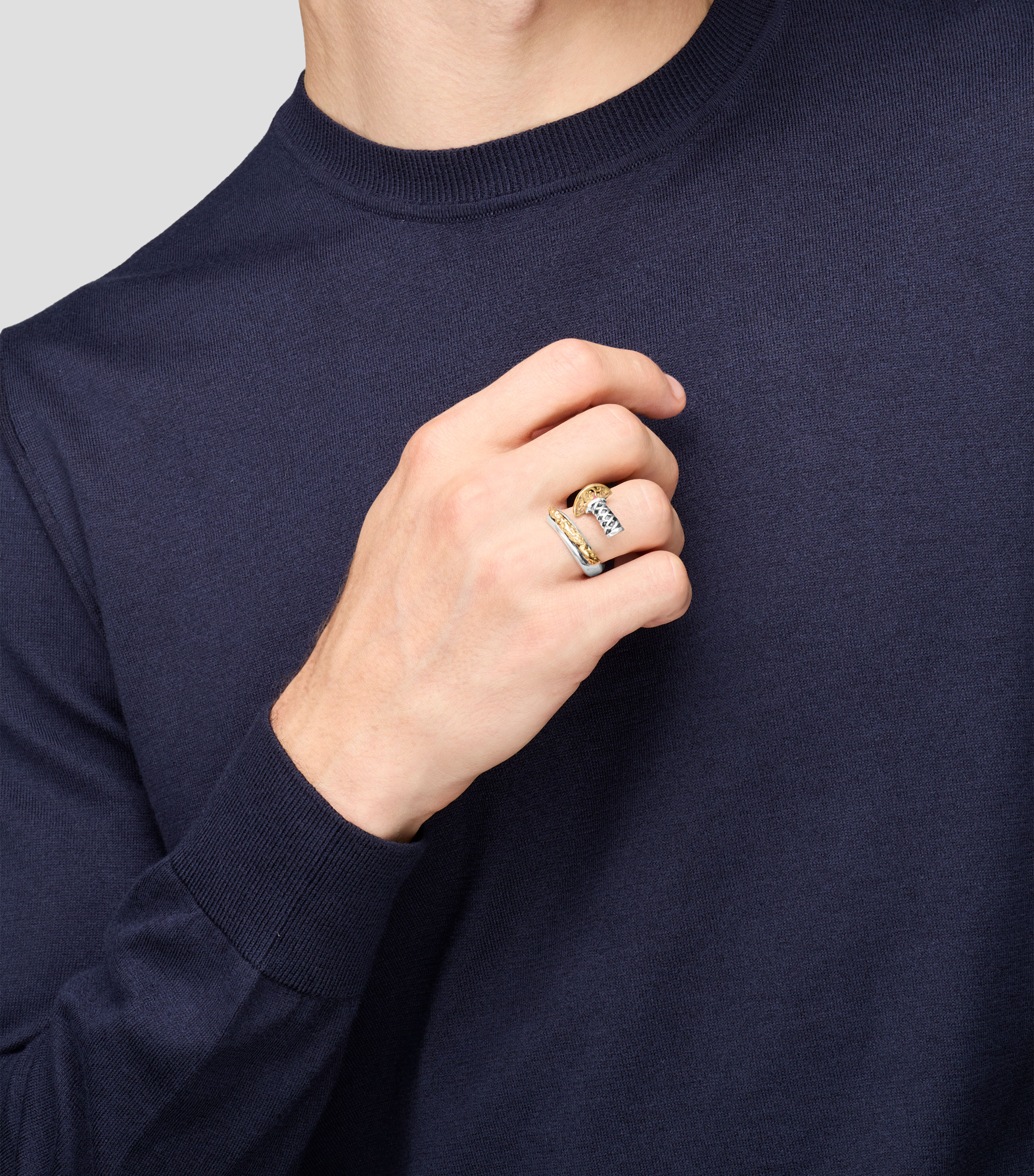 Anillo en plata .925 Samurái Katana Hombre