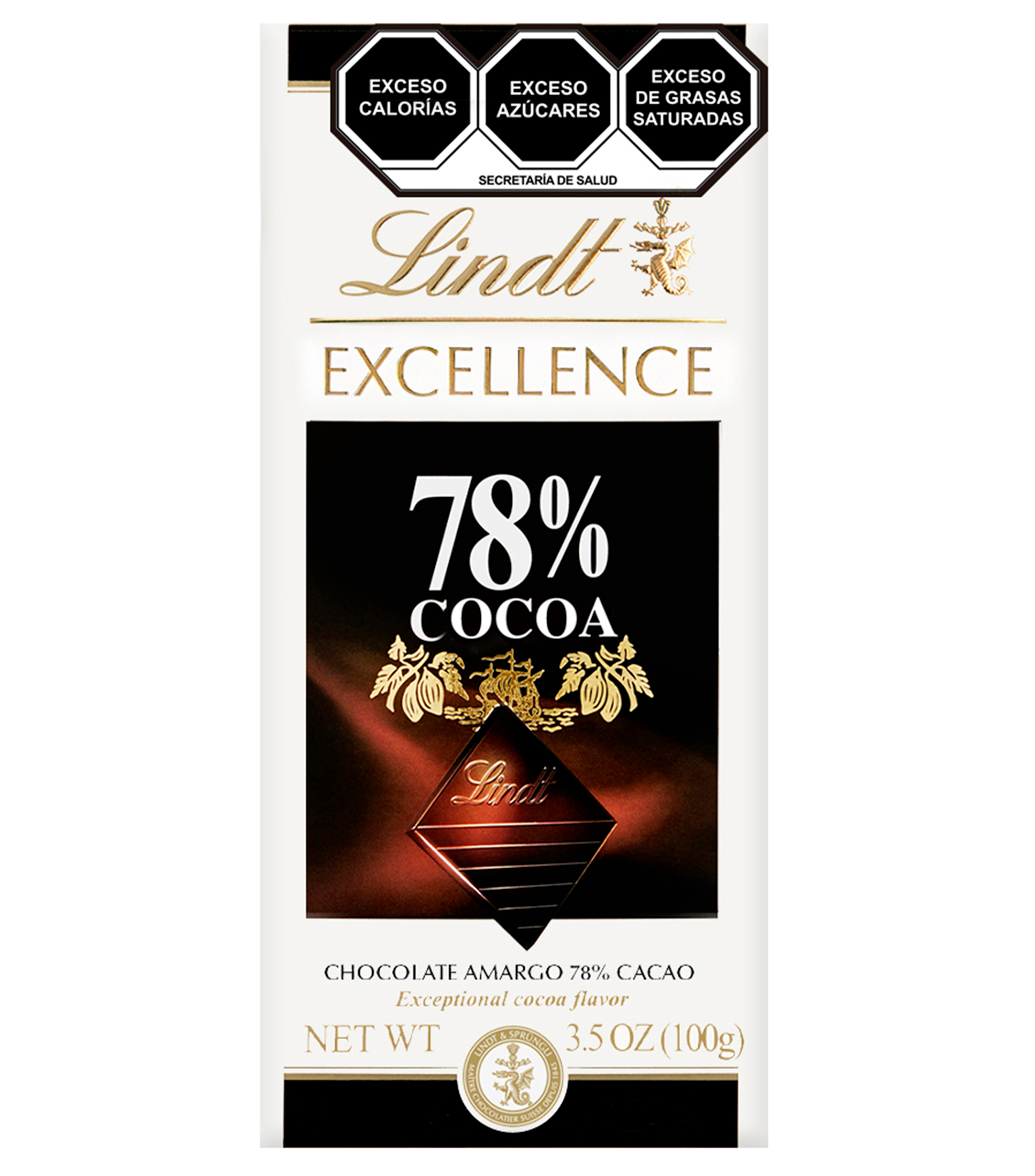Barra de chocolate amargo Excellence 78 Cacao, 100 gr