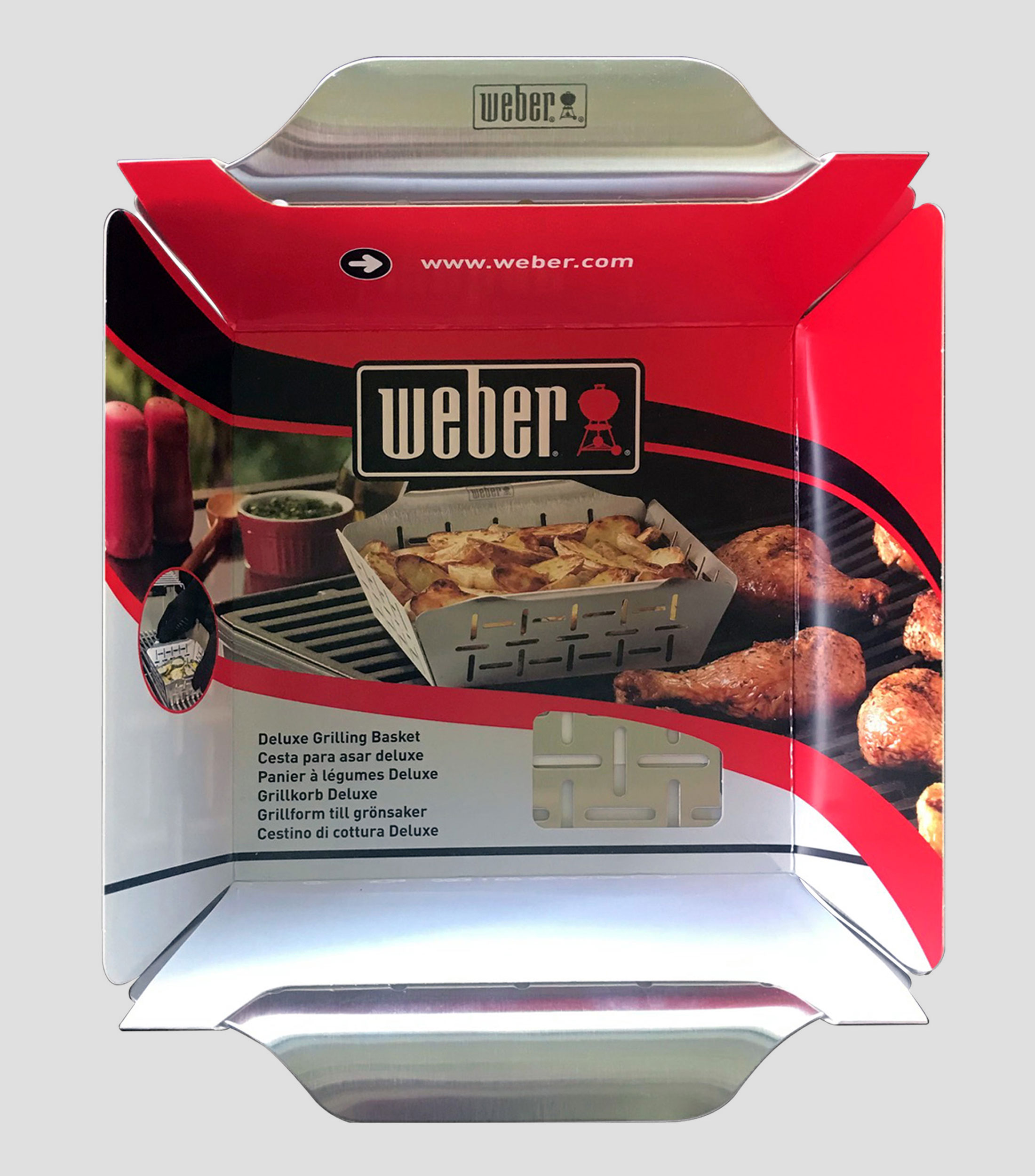 Cesta Deluxe para Asadores Q 300, 3000 en Acero Inoxidable