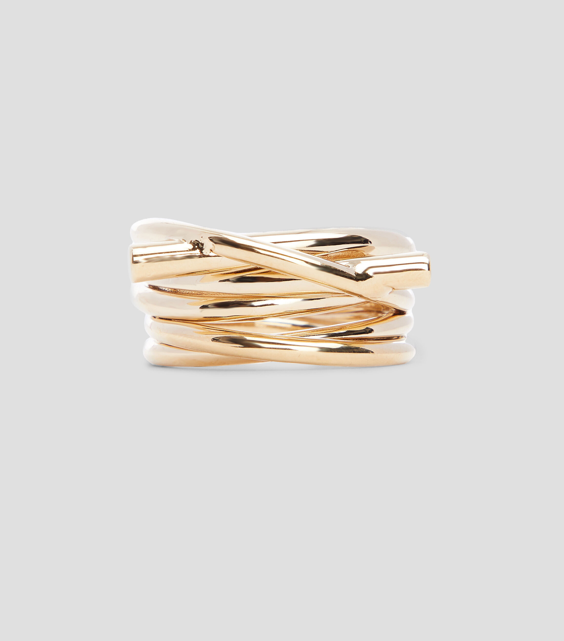 Anillo cuerdas Gancini dorado Mujer