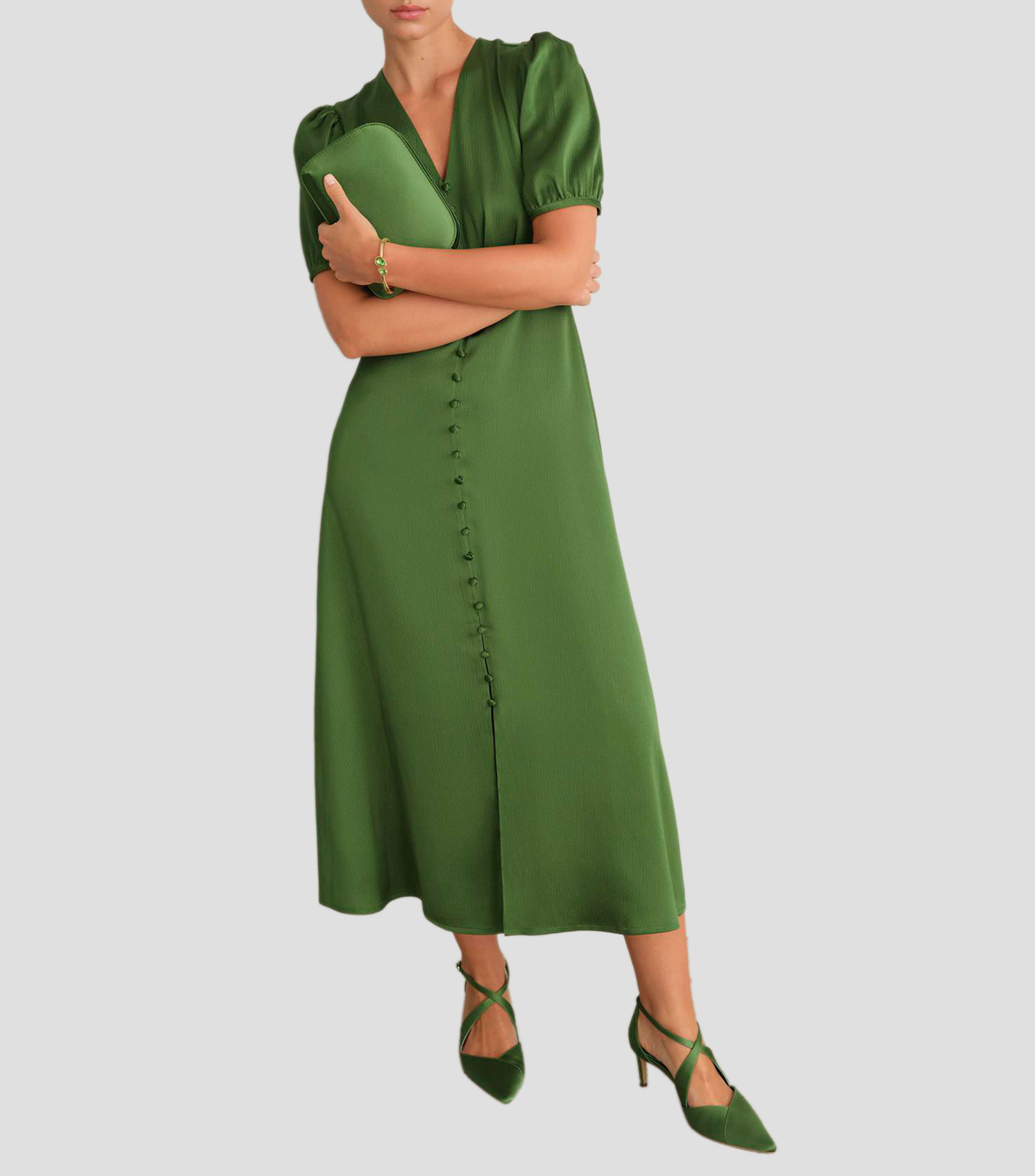 Vestido midi liso Isabelle Mujer