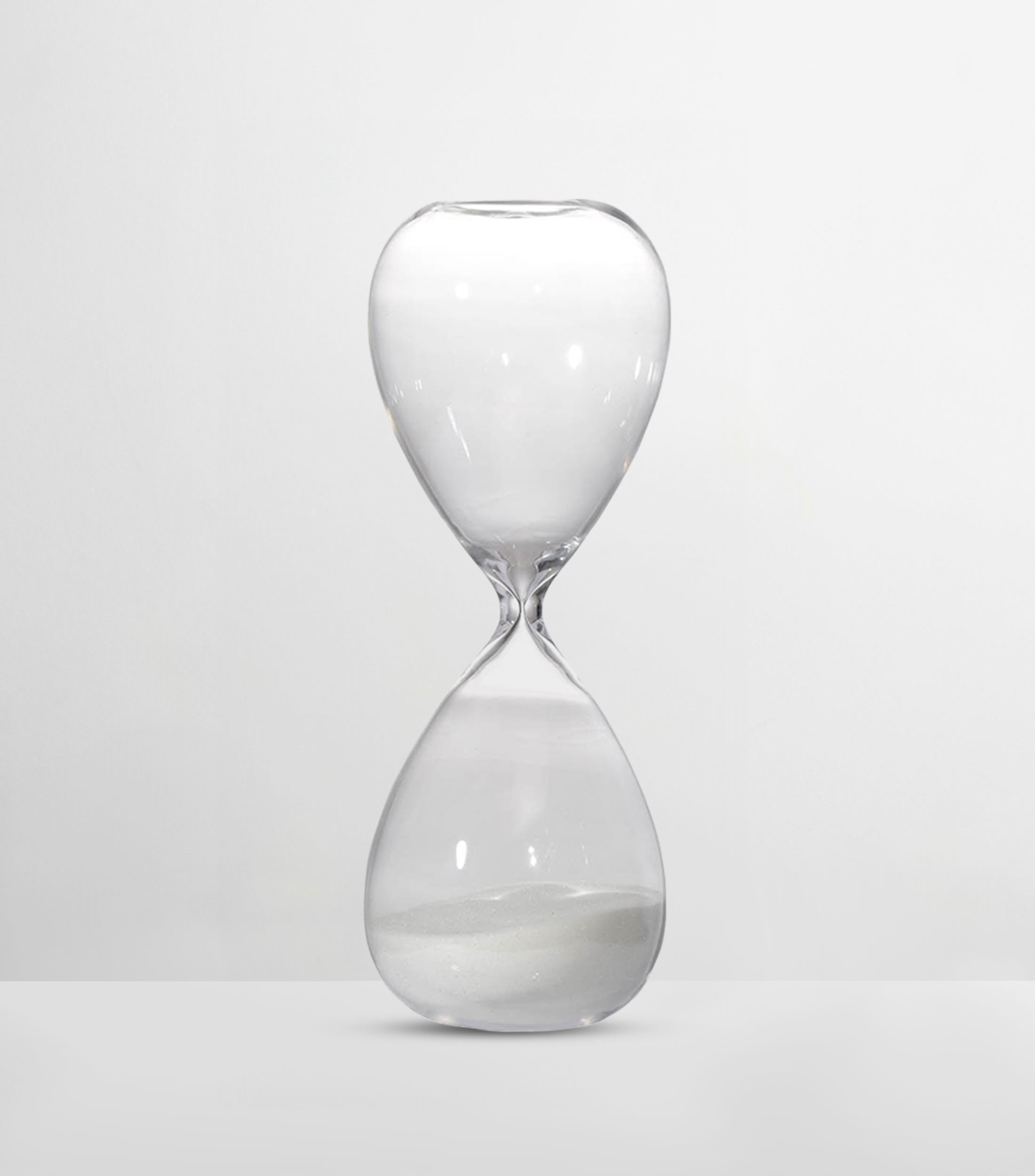 Reloj de arena decorativo en vidrio