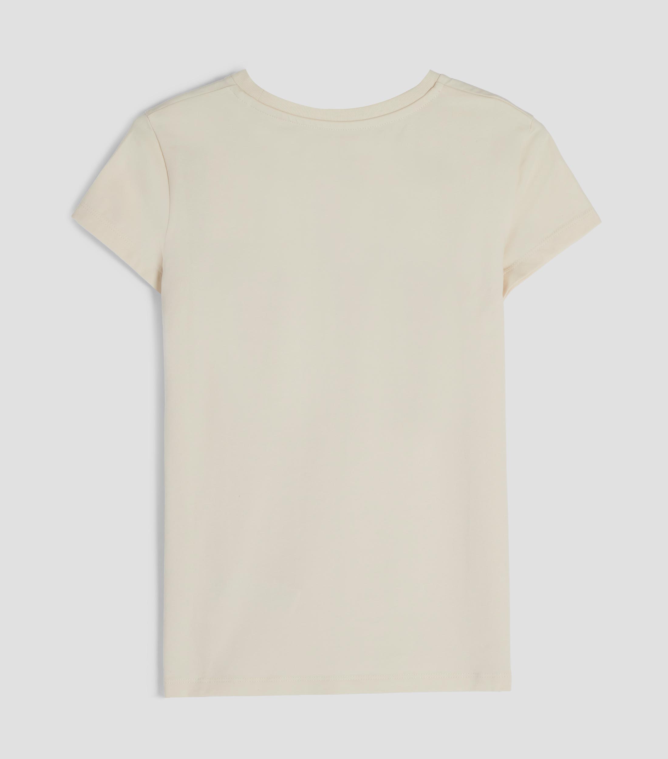 Playera de cuello redondo con manga corta estampada Niña