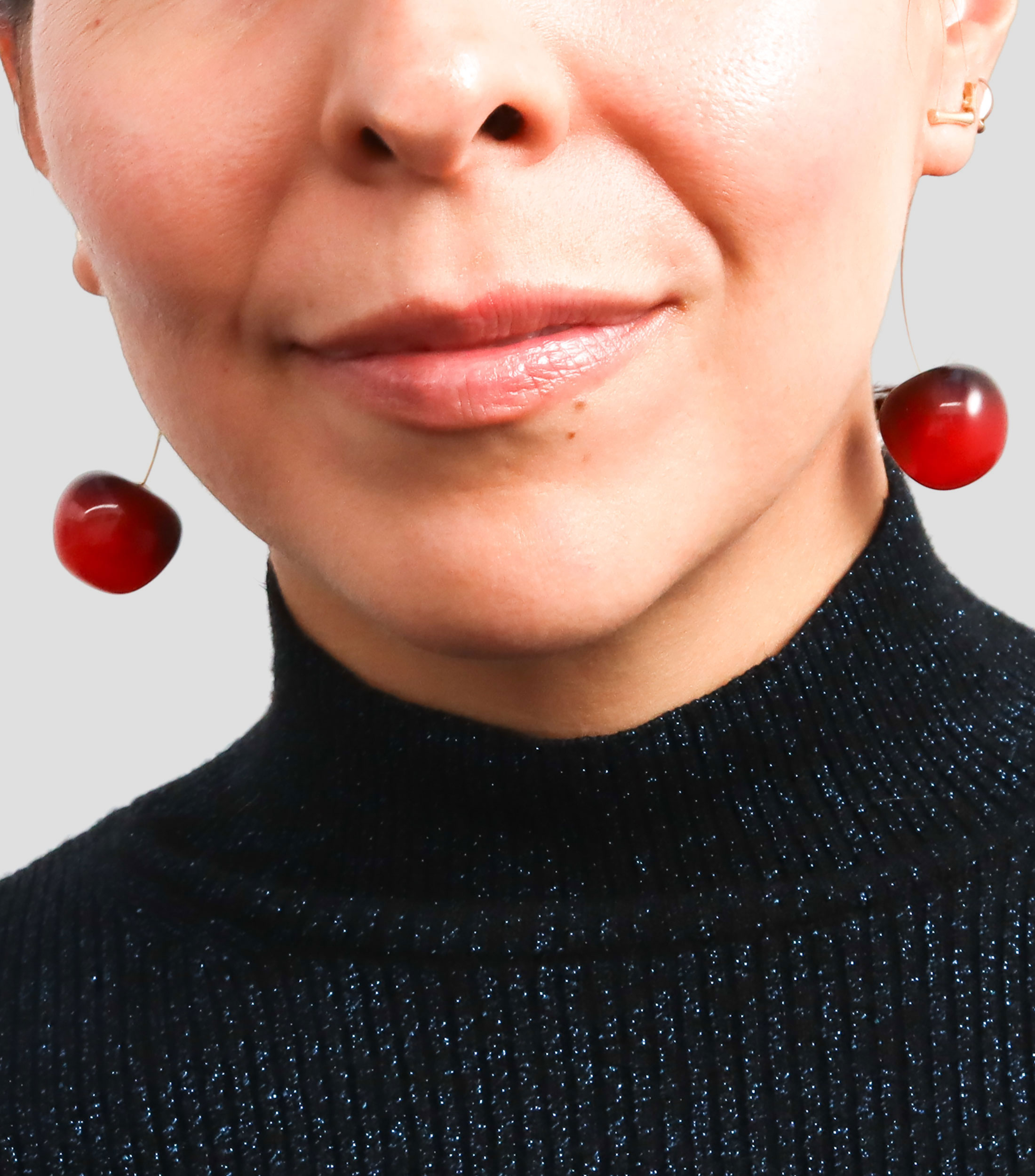Aretes forma de cereza Mujer