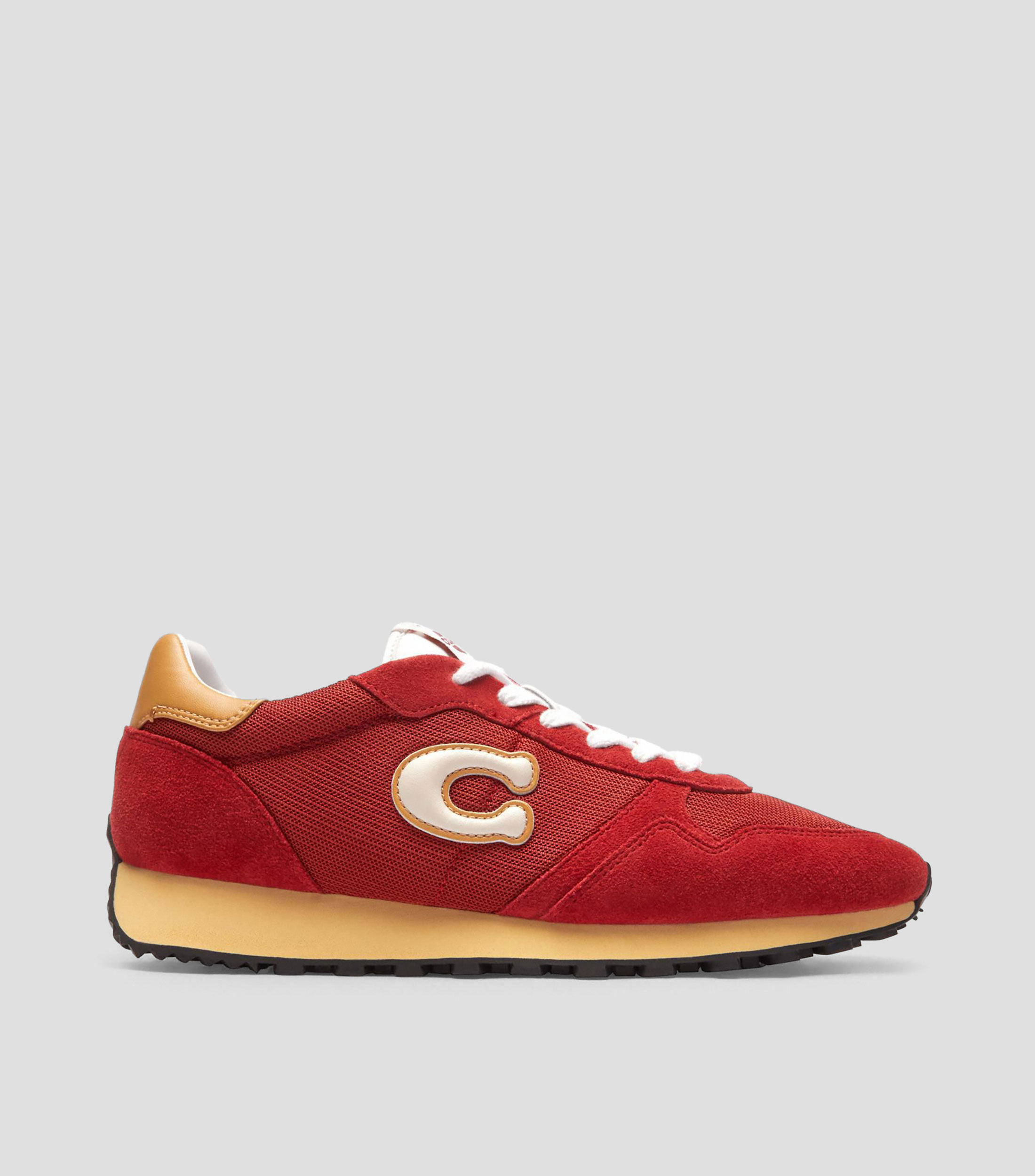 Tenis casuales Retro Runner en piel Mujer