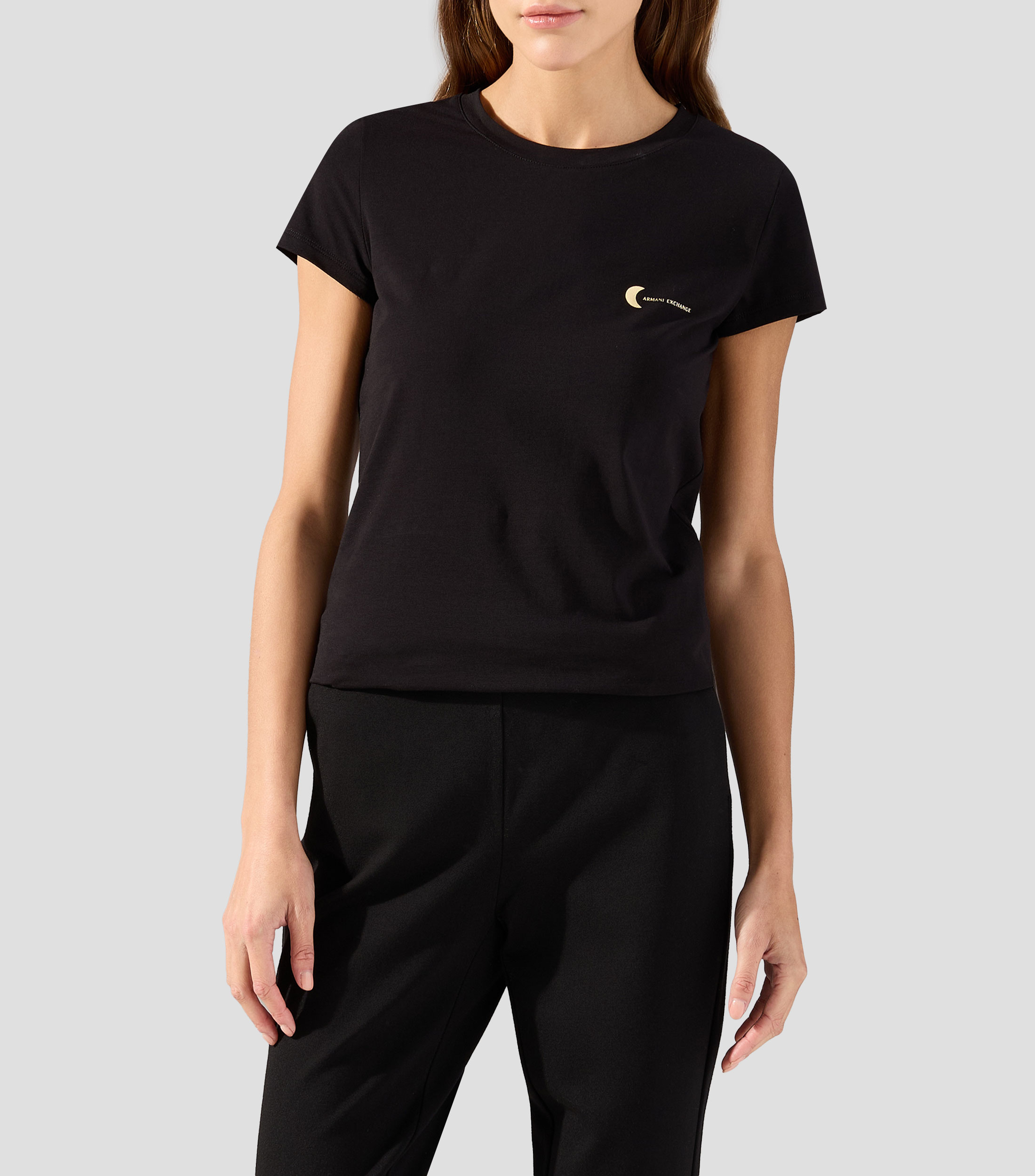 Playera cuello redondo manga corta estampada Mujer