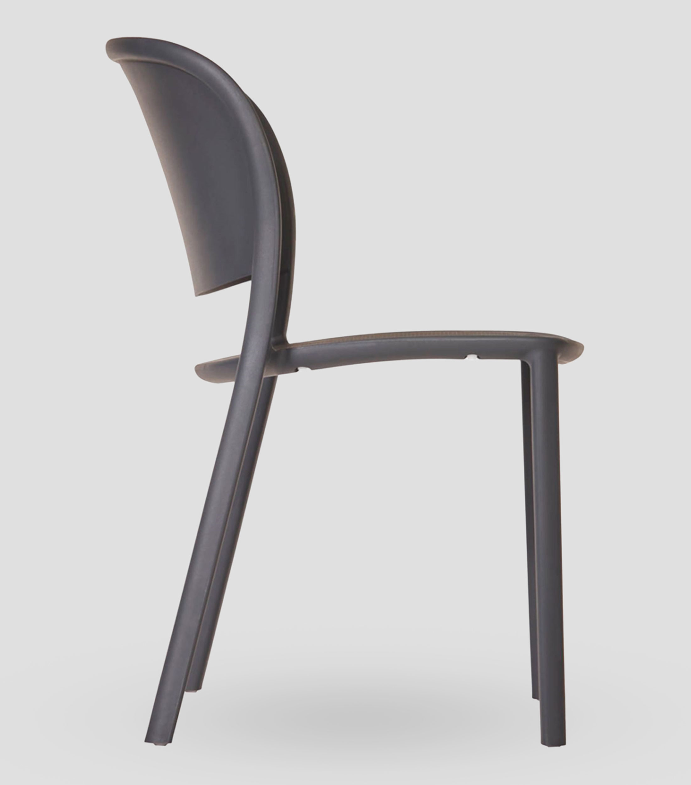 Silla apilable Trena en polipropileno antracita