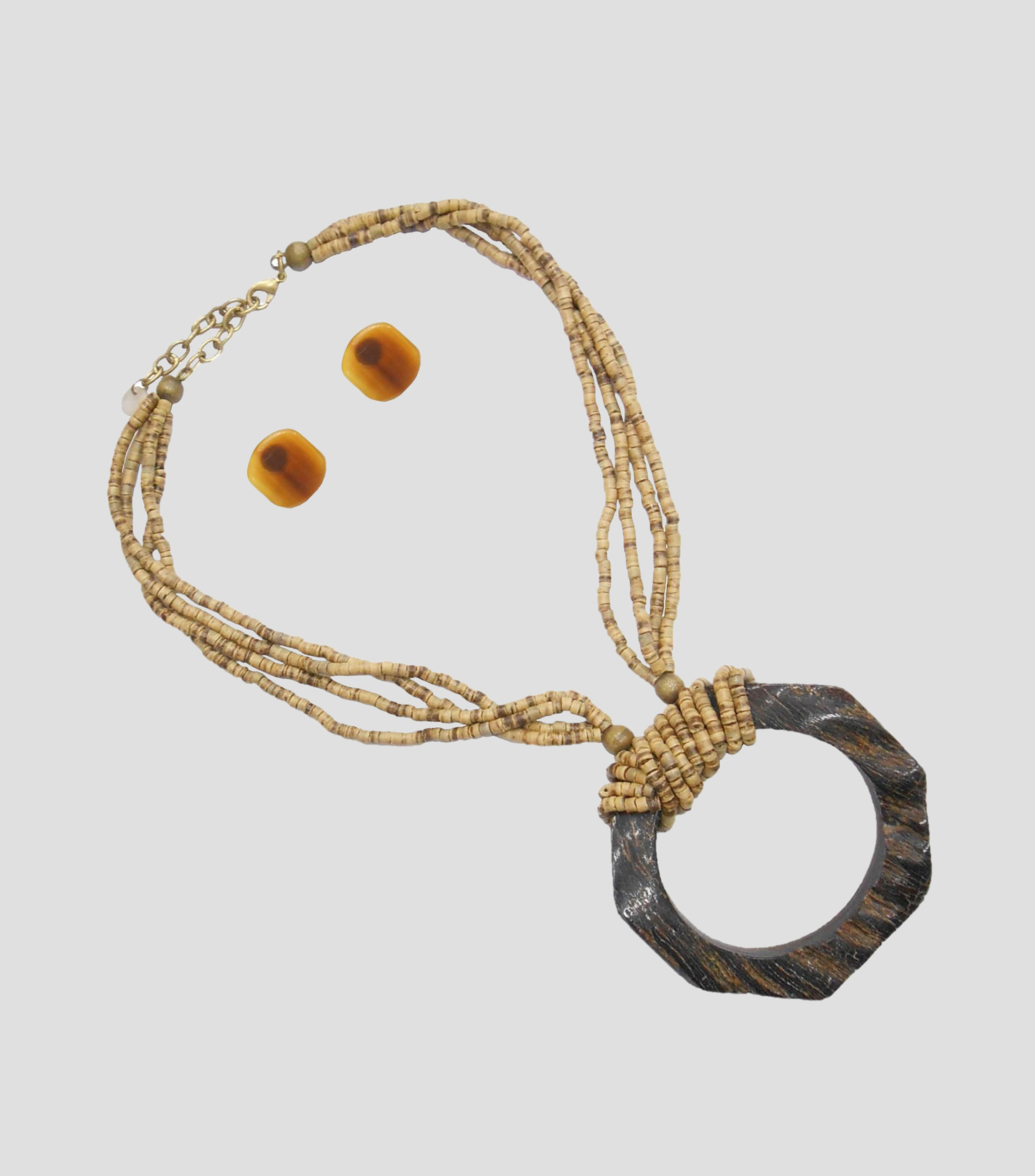 Set collar y aretes Mujer