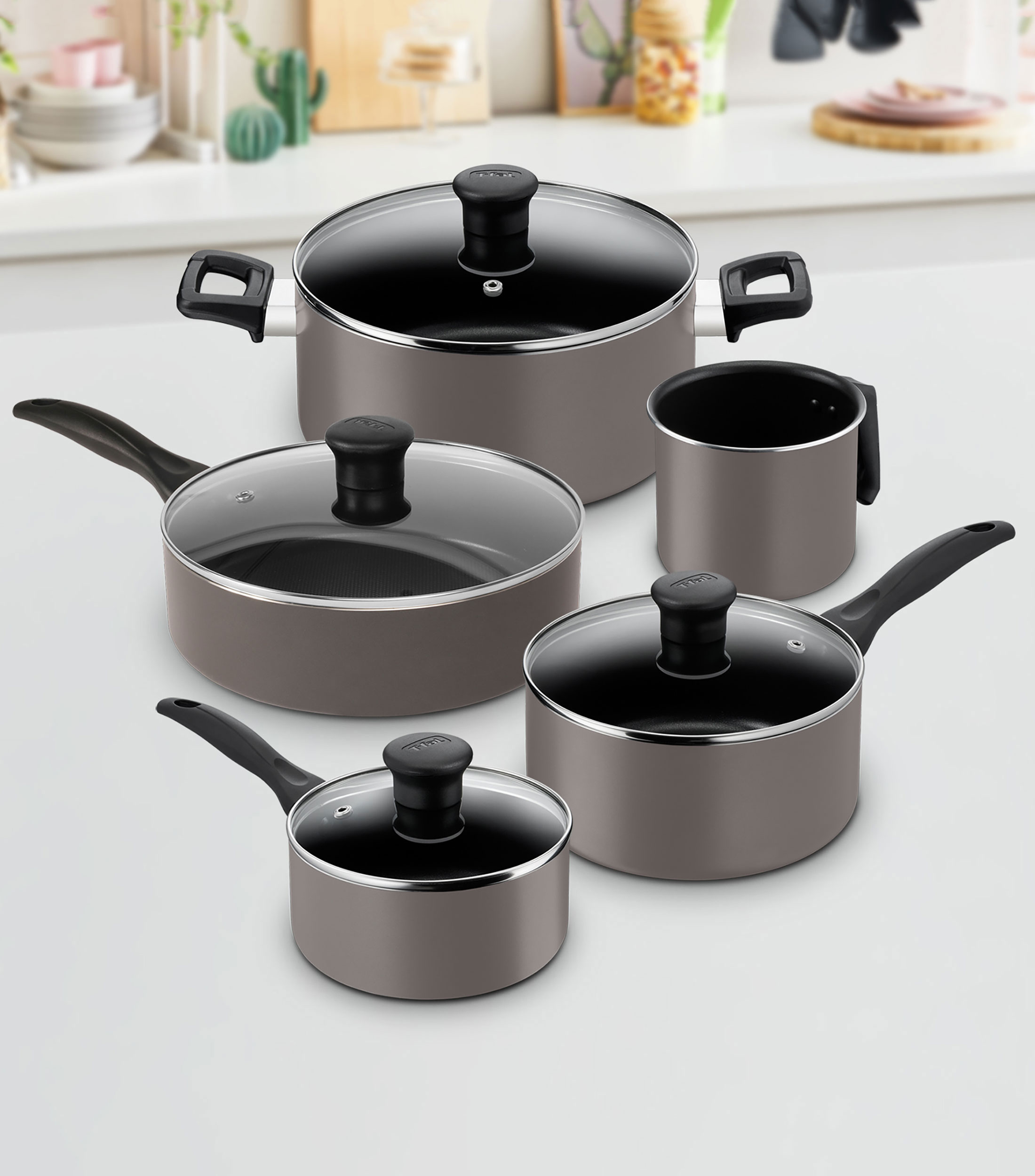 Batería de cocina en aluminio Family Cook, 17 piezas