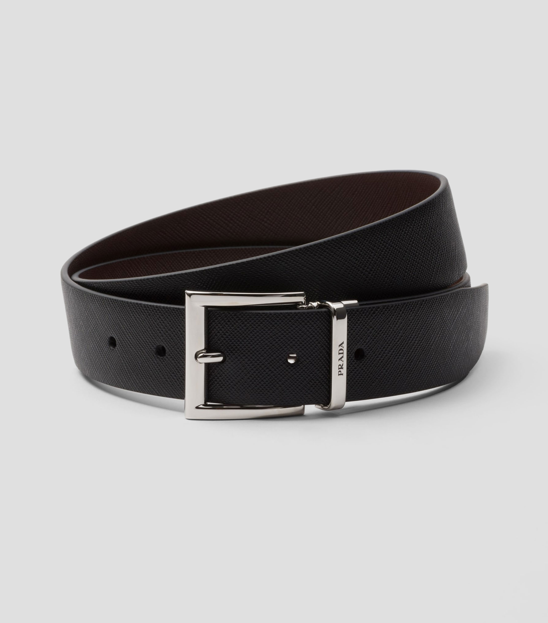 Cinturón reversible en piel casual Hombre