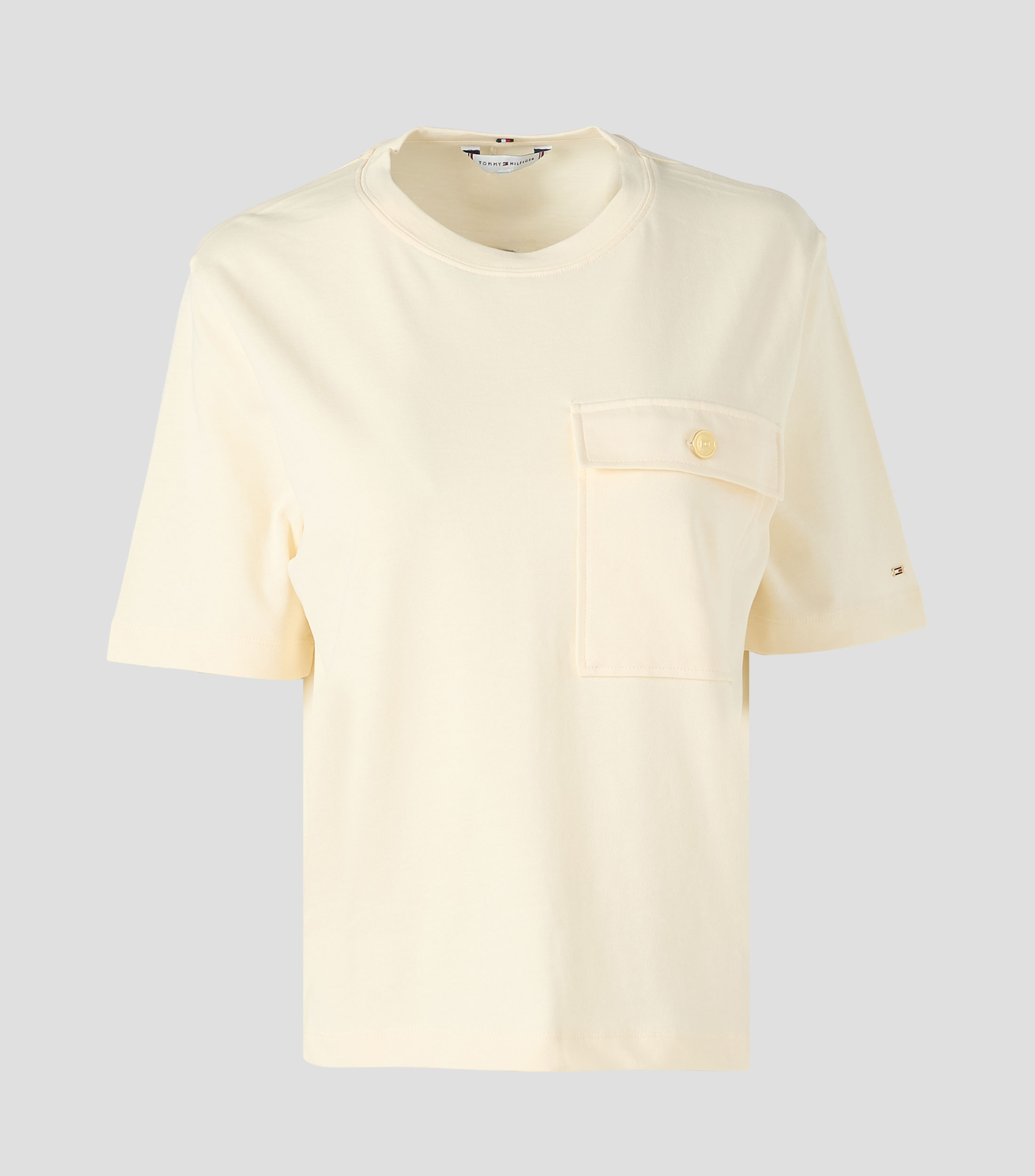 Playera cuello redondo manga corta lisa Mujer