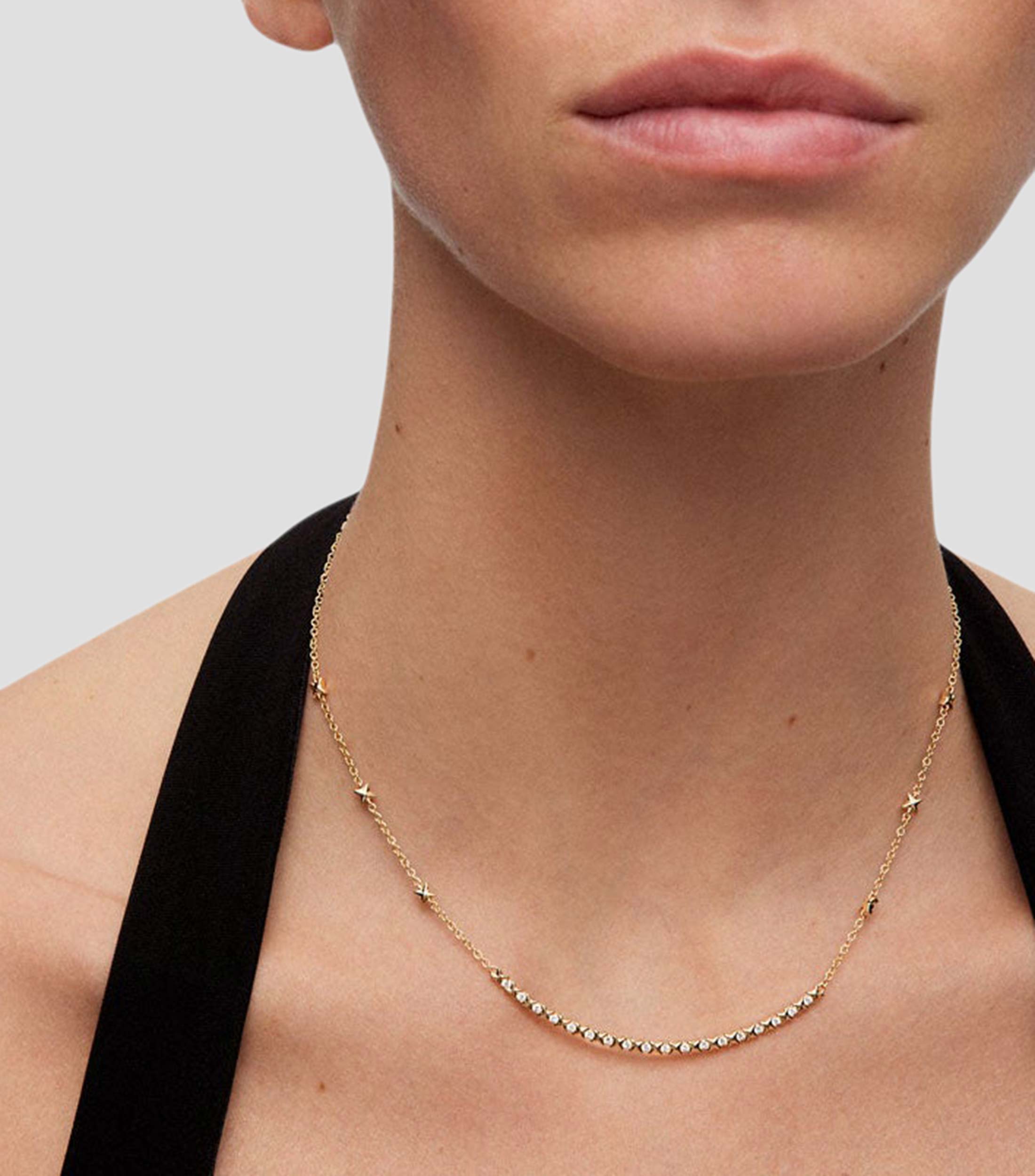 Collar oro amarillo de 18 kilates dije de estrella Mujer