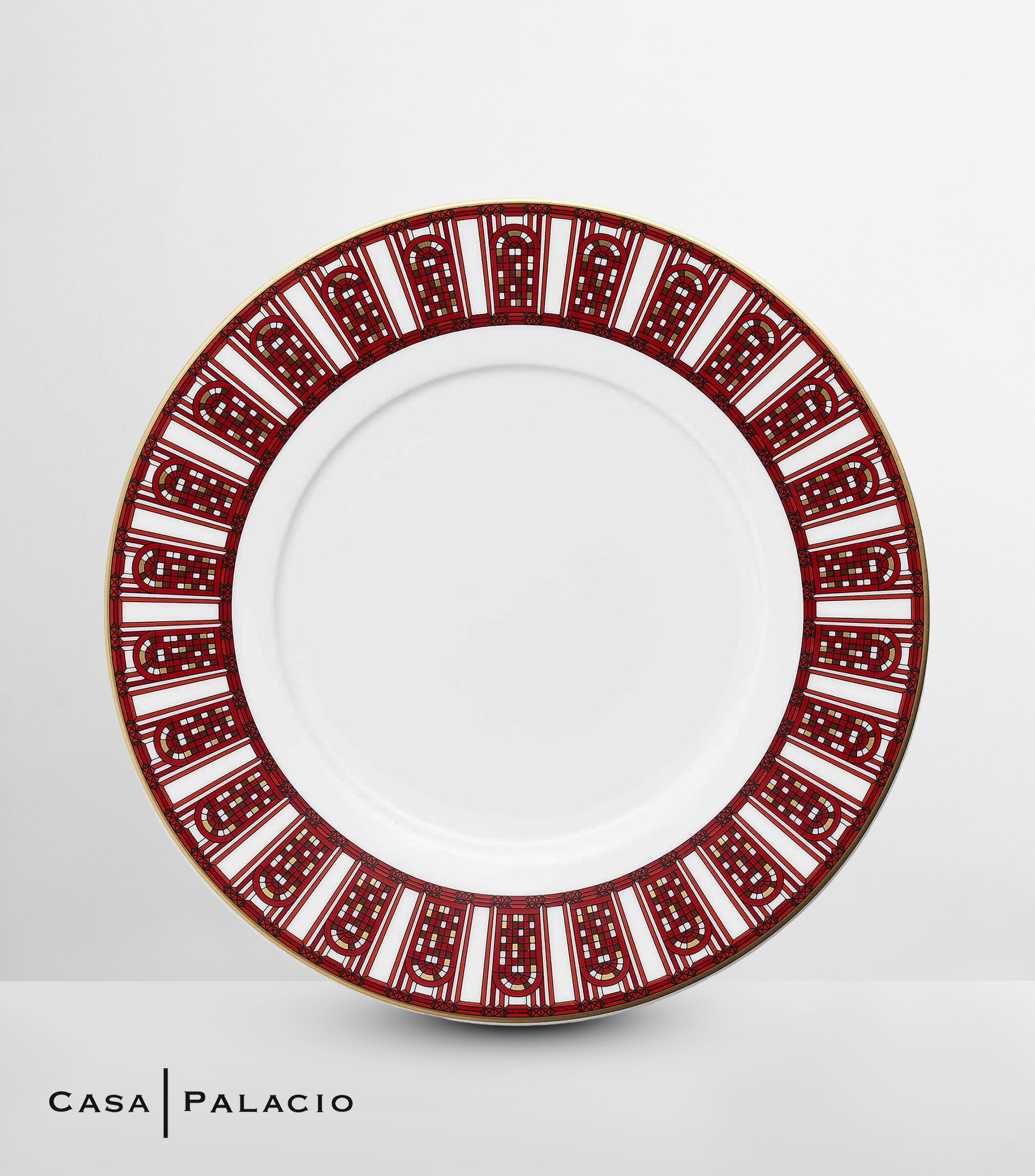 Plato para postre Arcadia con microdiseños