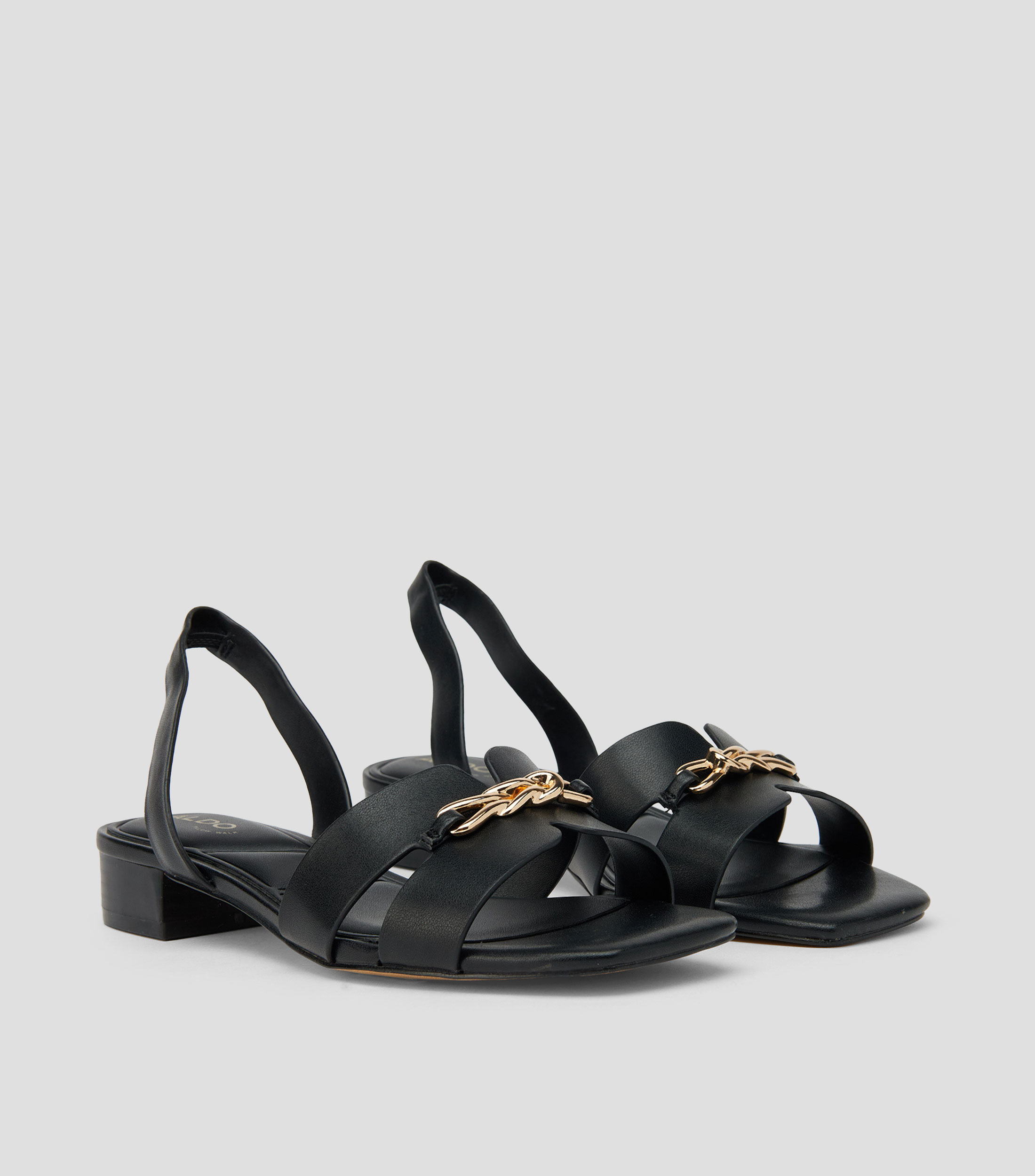 Sandalias con tacón bajo cuadrado Mujer