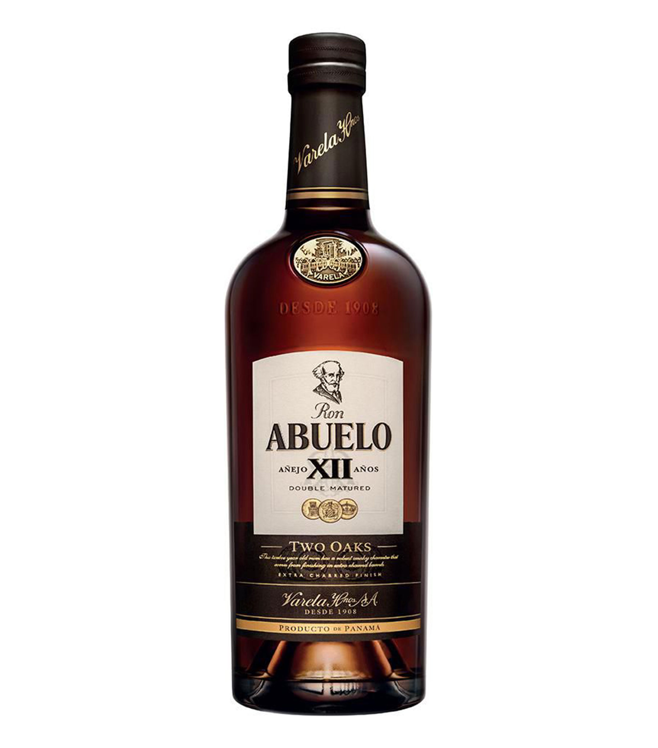 Ron añejo Abuelo XII años, Two Oaks, 750 ml