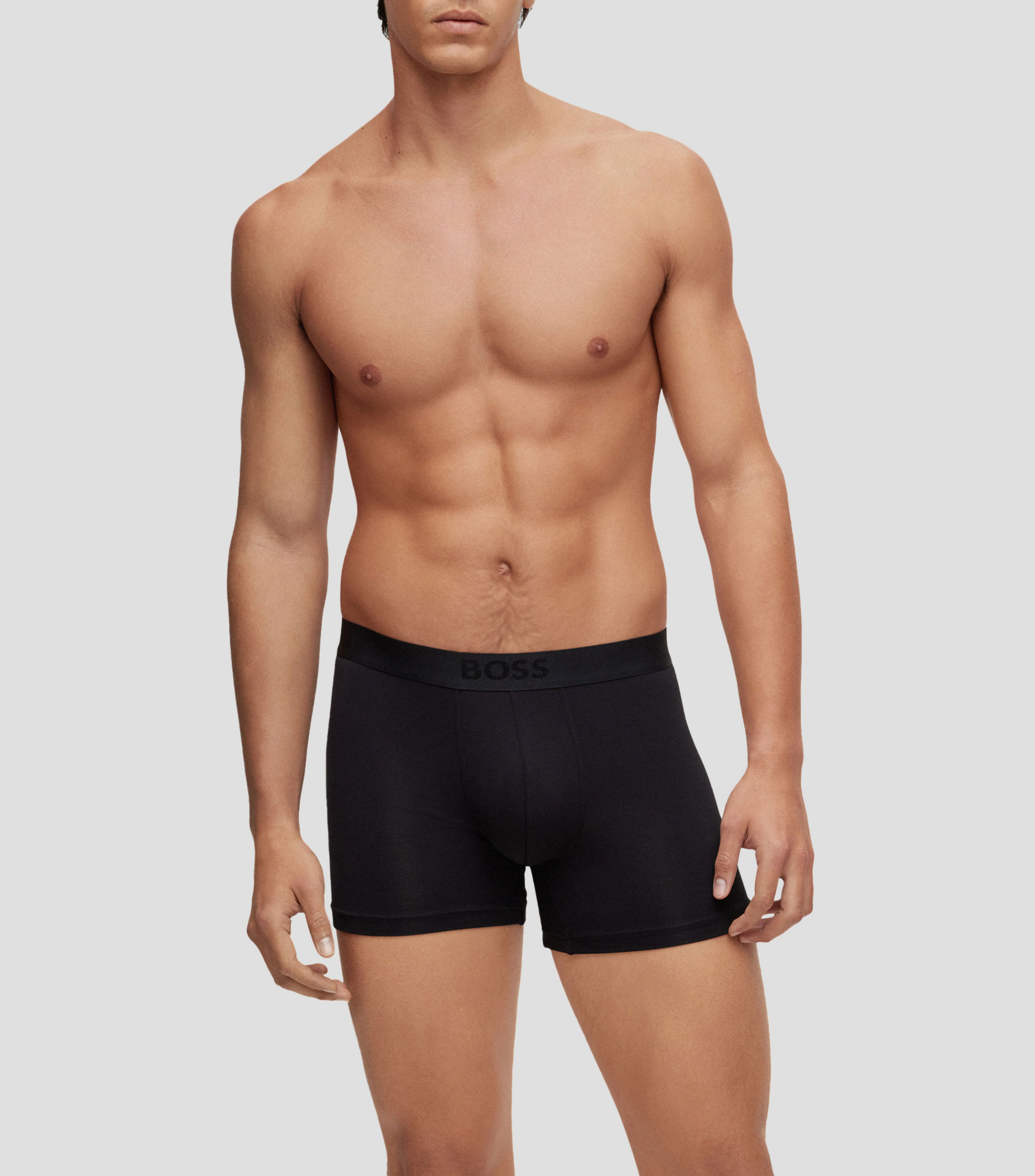 Paquete de dos bóxers de modal elástico con logo Hombre