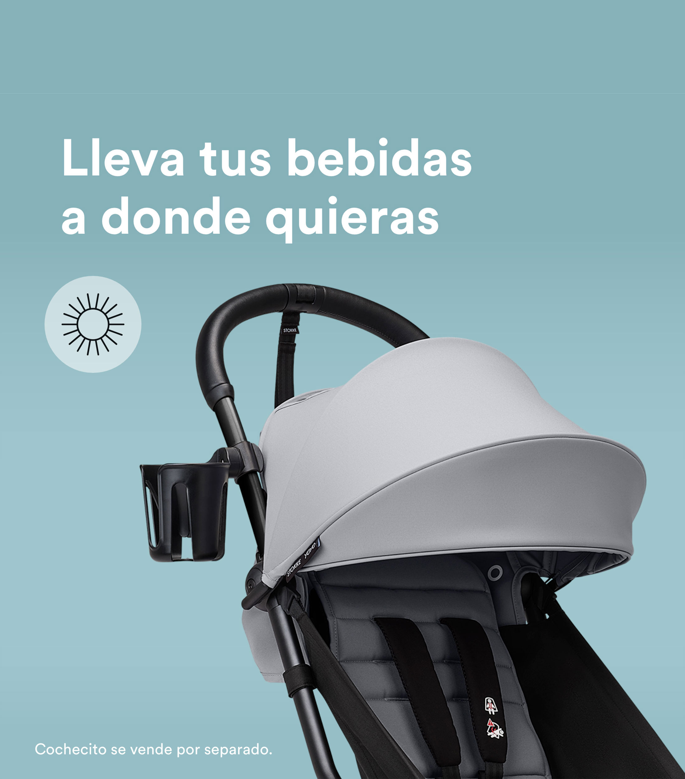 Portavasos YOYO en plástico negro Bebé