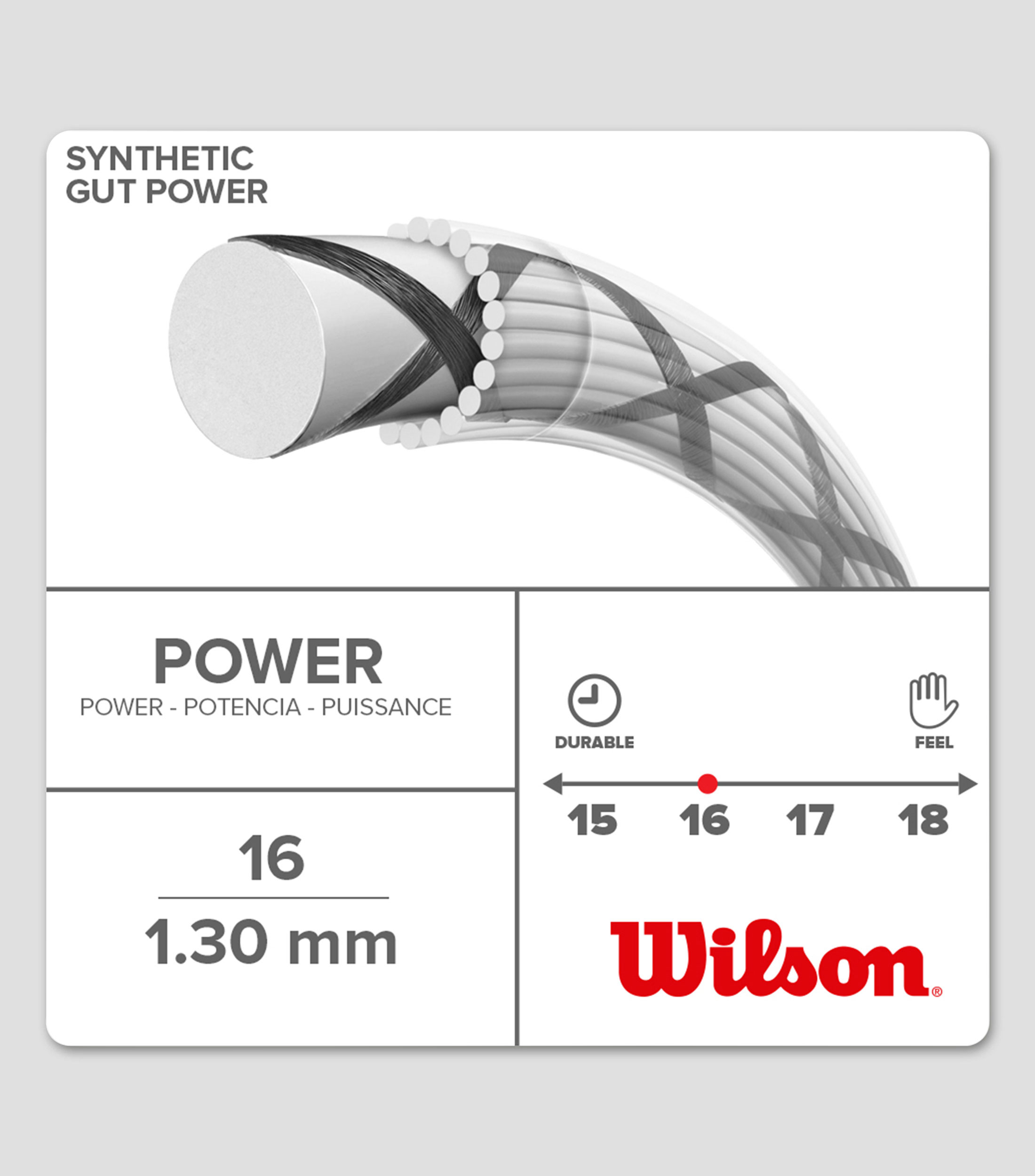 Cuerda para Raqueta de Tennis Gut Power