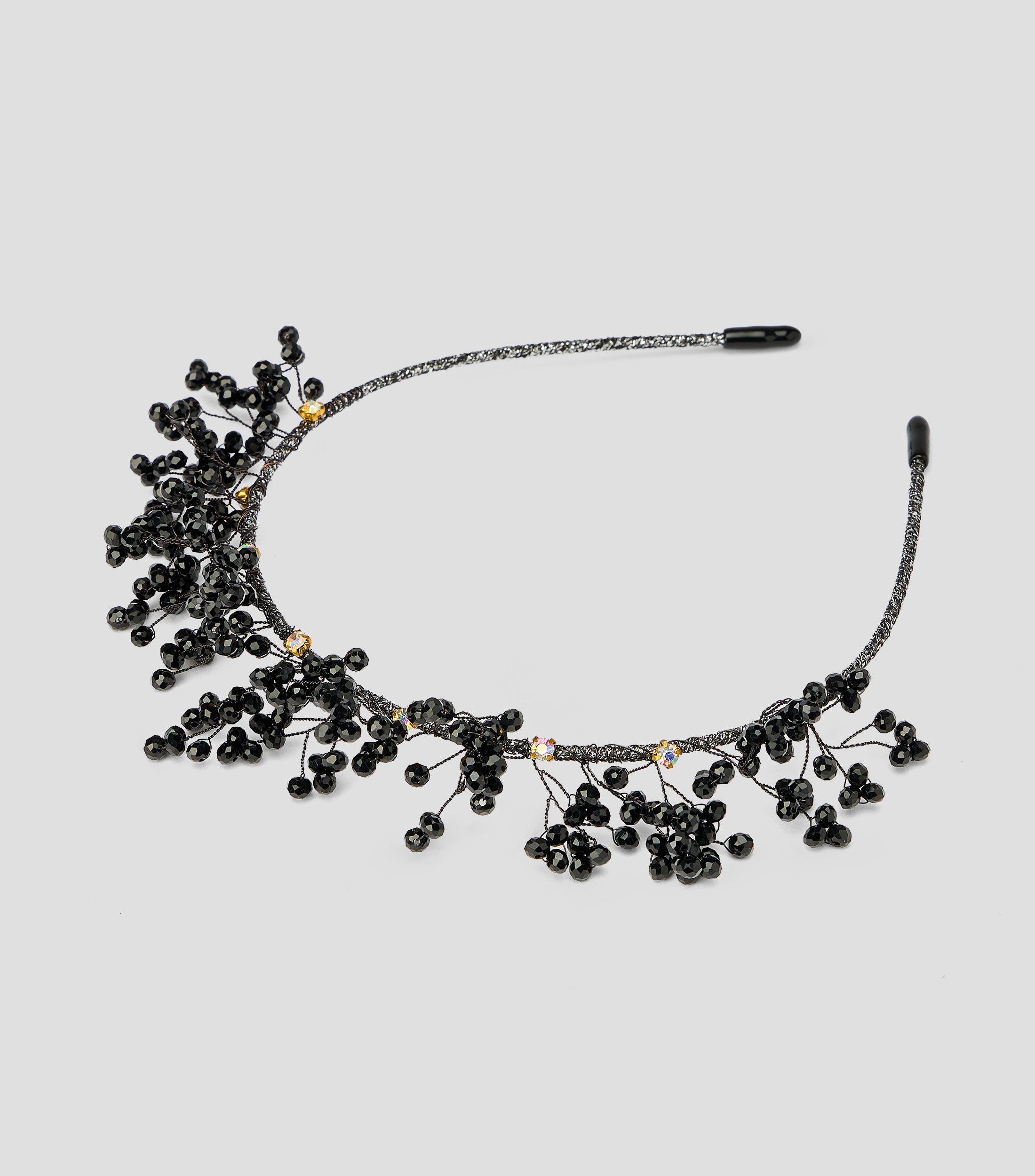 Diadema negra microdiseño Mujer