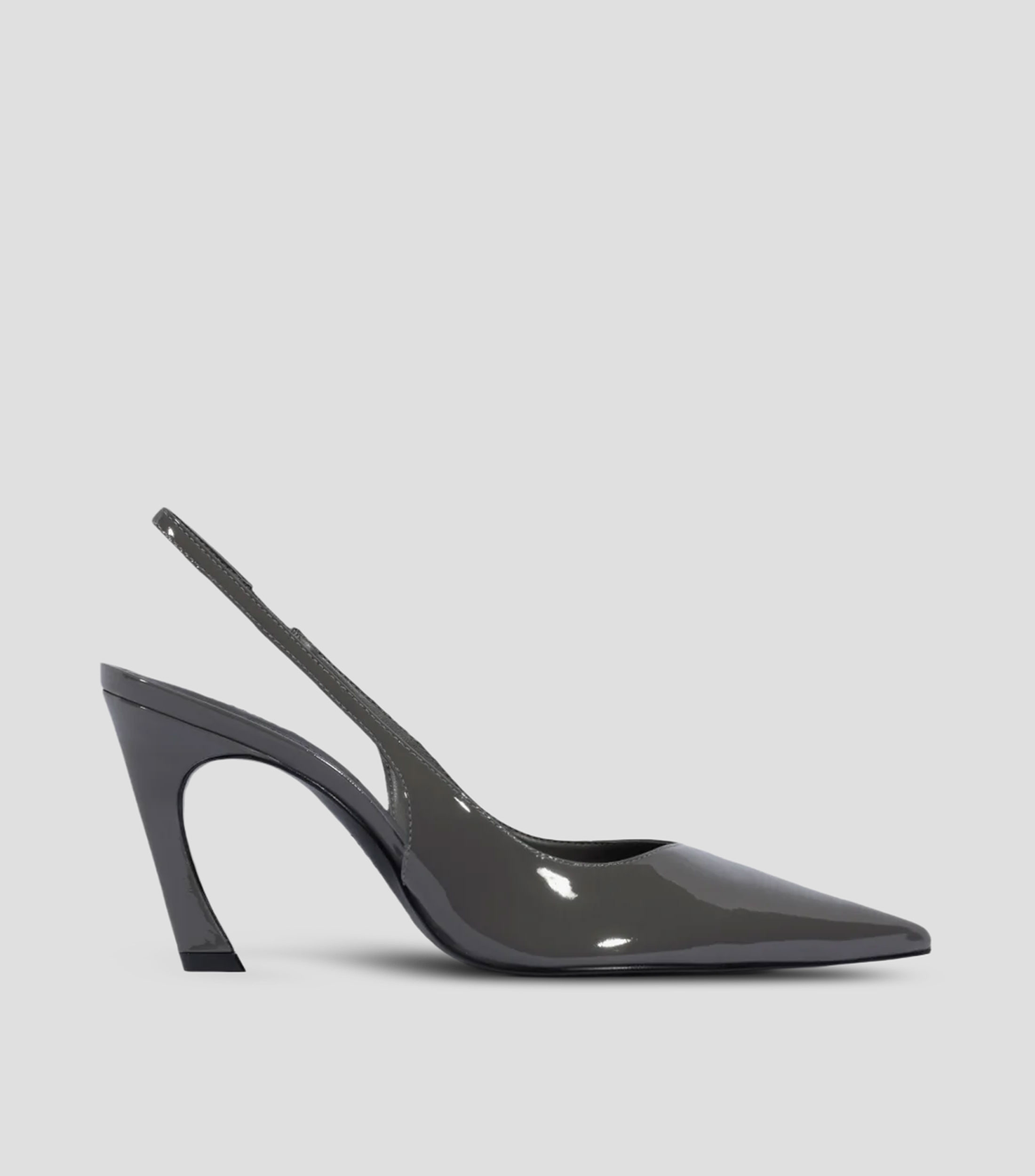 Zapatillas pump Verniz de tacón alto delgado en piel Mujer