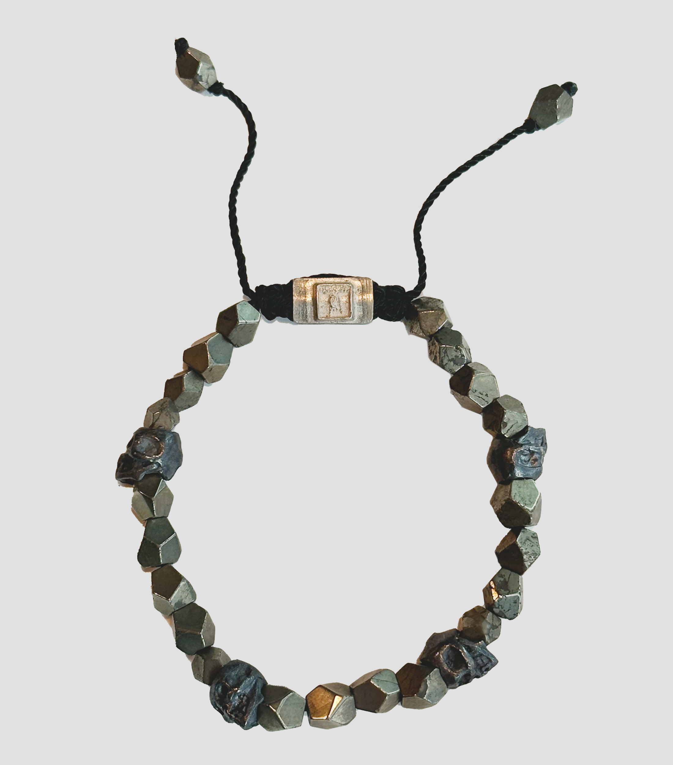 Pulsera en plata .925 con calavera Unisex
