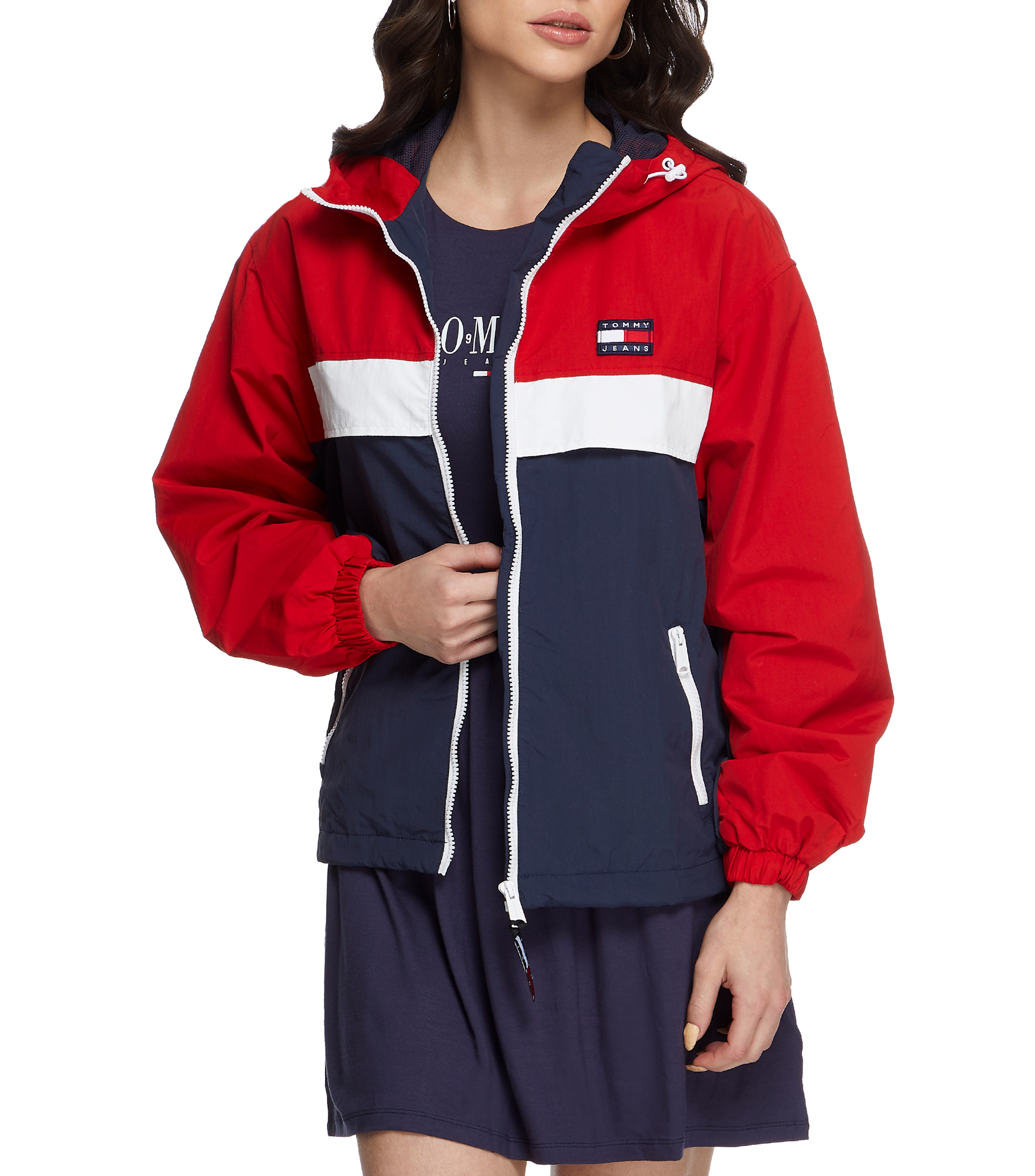 Chamarra rompevientos tommy hilfiger mujer sales