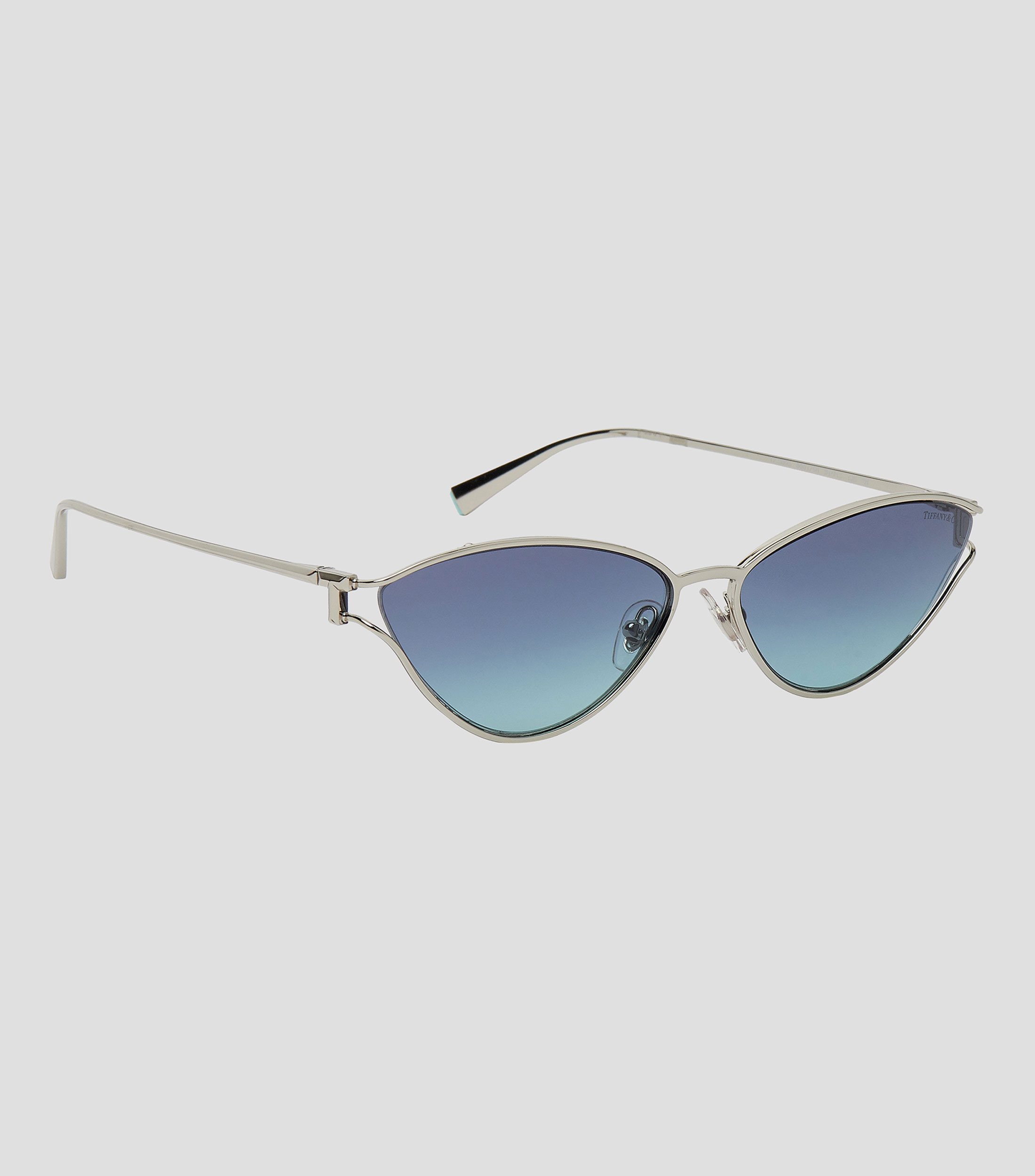 Lentes de sol ojo de gato plateados Mujer