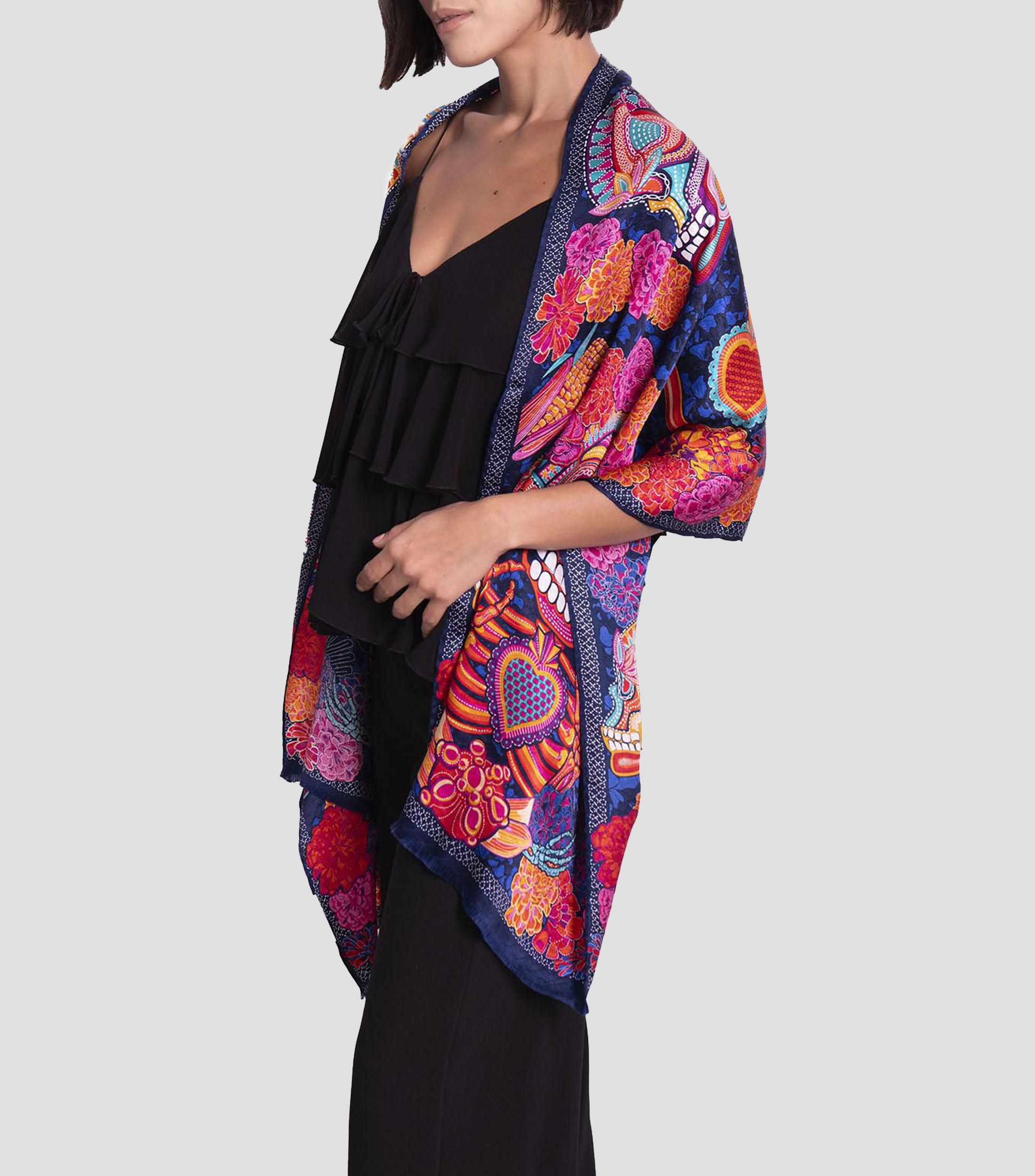 Chalina multicolor estampada Mujer
