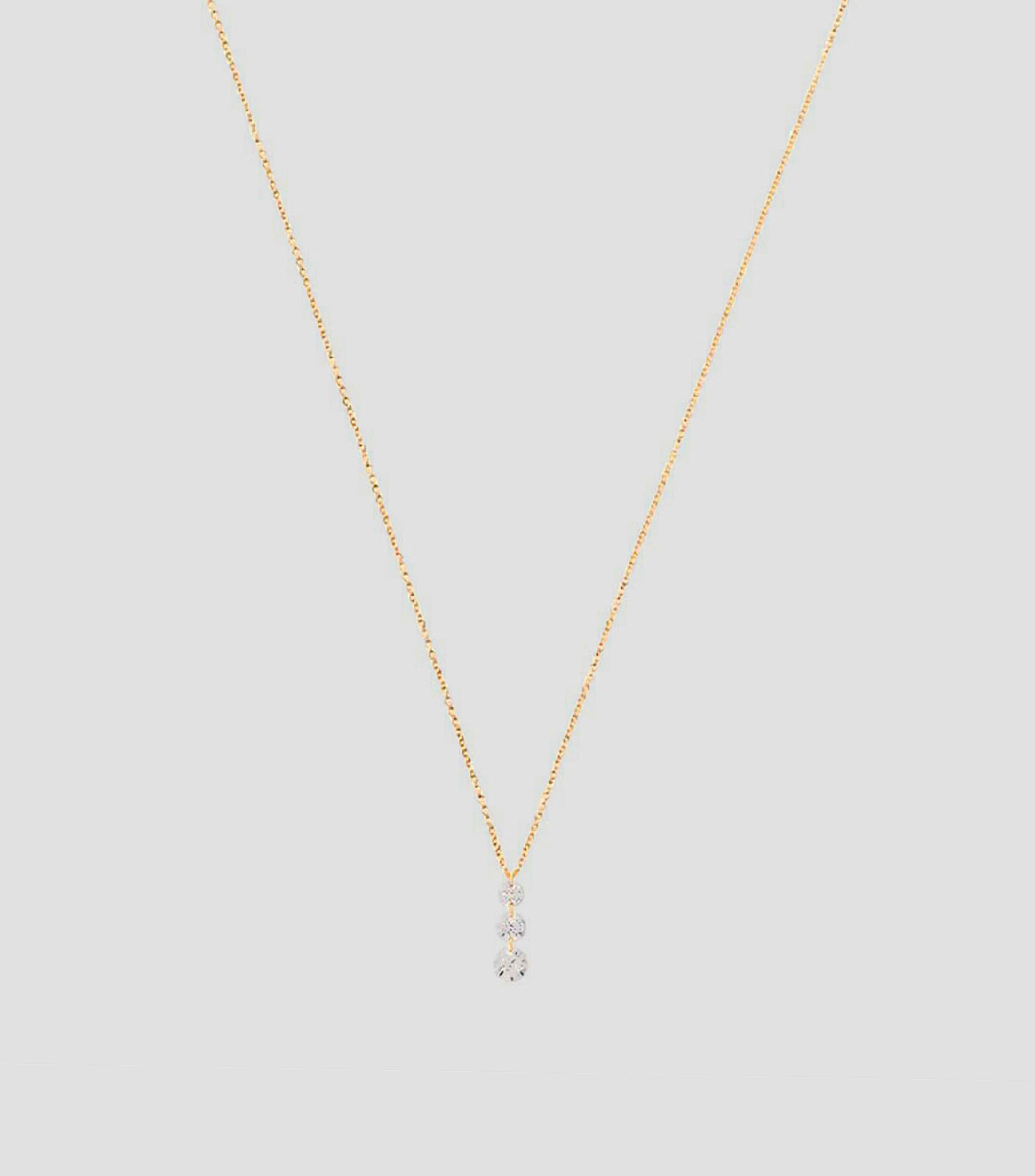 Collar en oro amarillo 18 kilates con diamantes Mujer