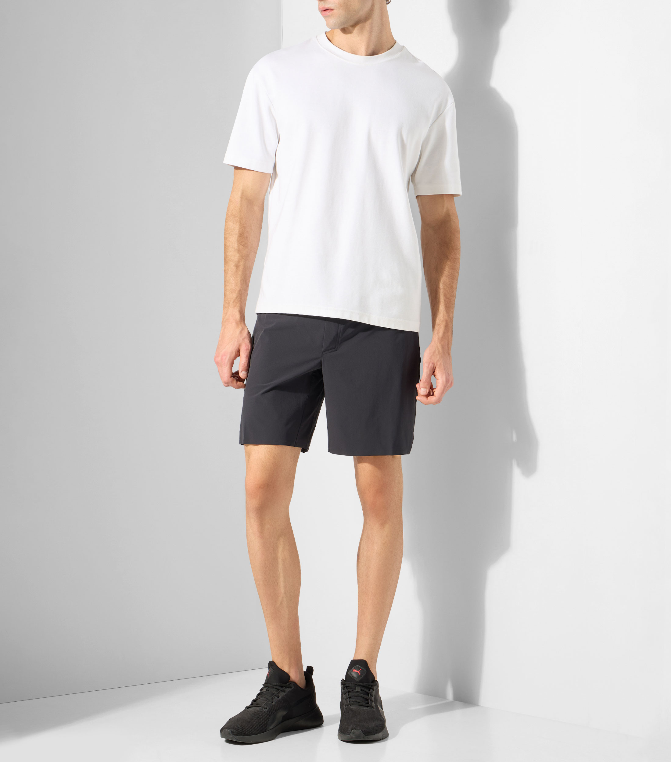 Short para correr liso Hombre