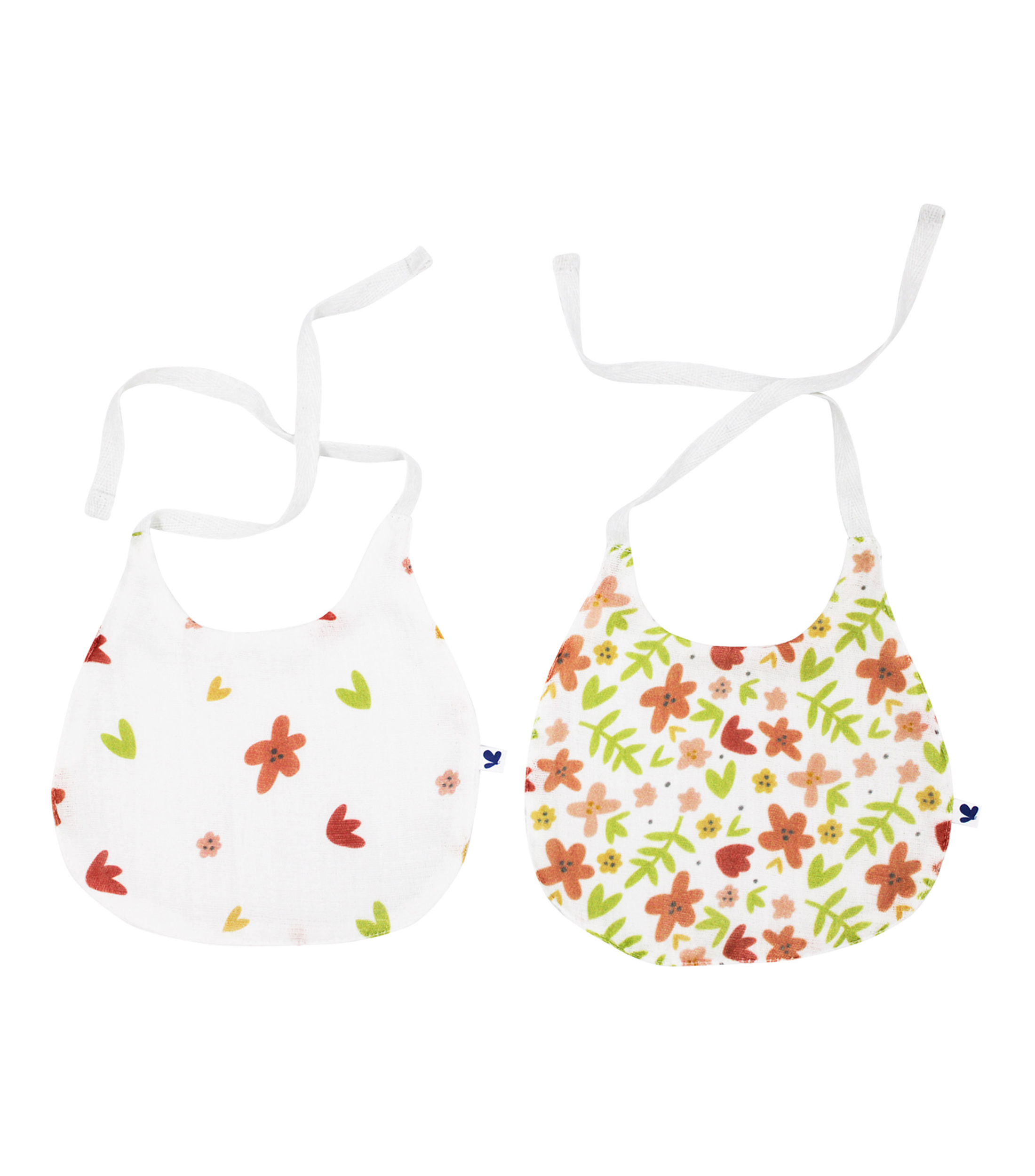 Set 2 baberos en muselina y bambu Bebe