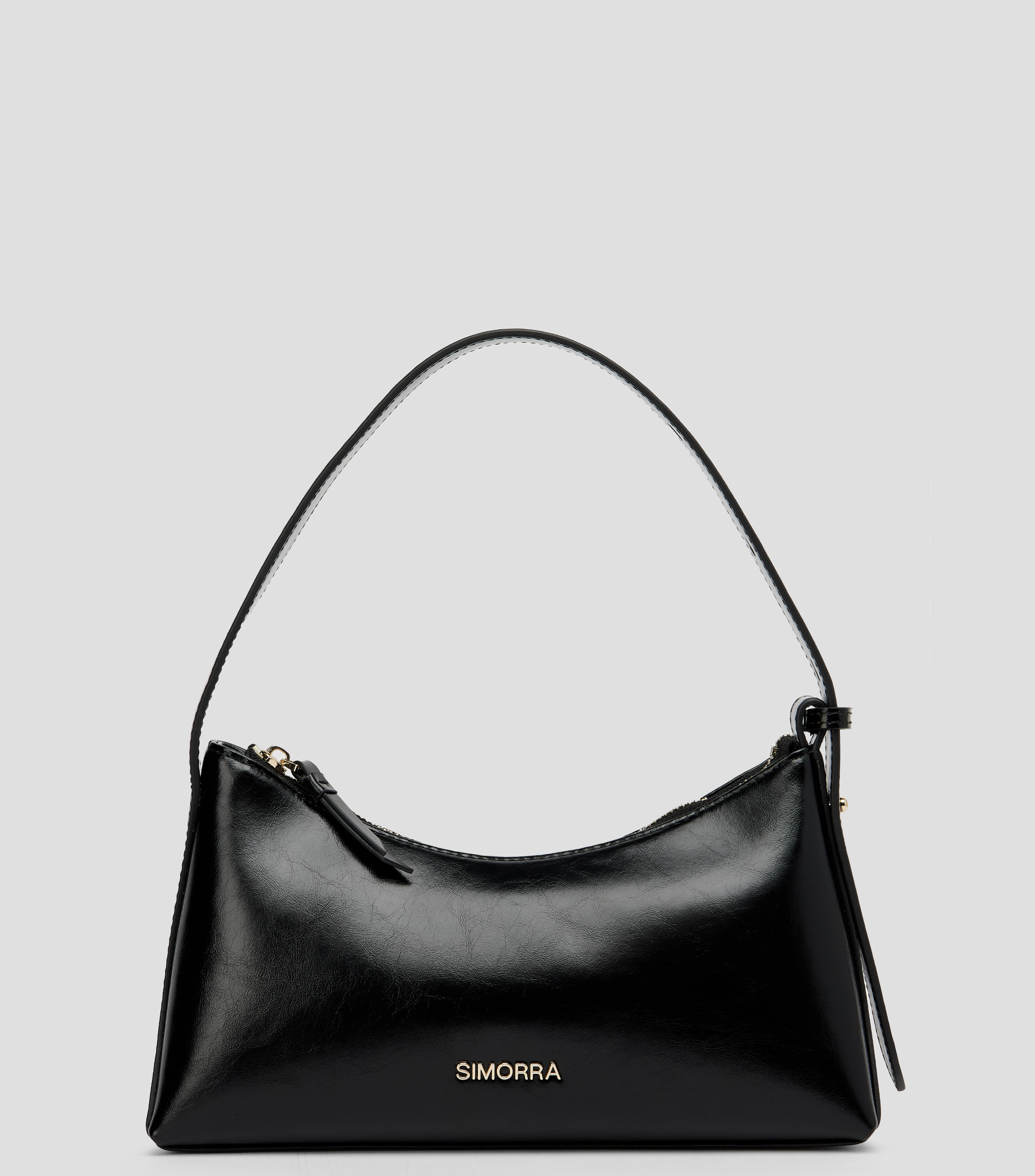 Bolsa shoulder lisa con detalle texturizado Mujer