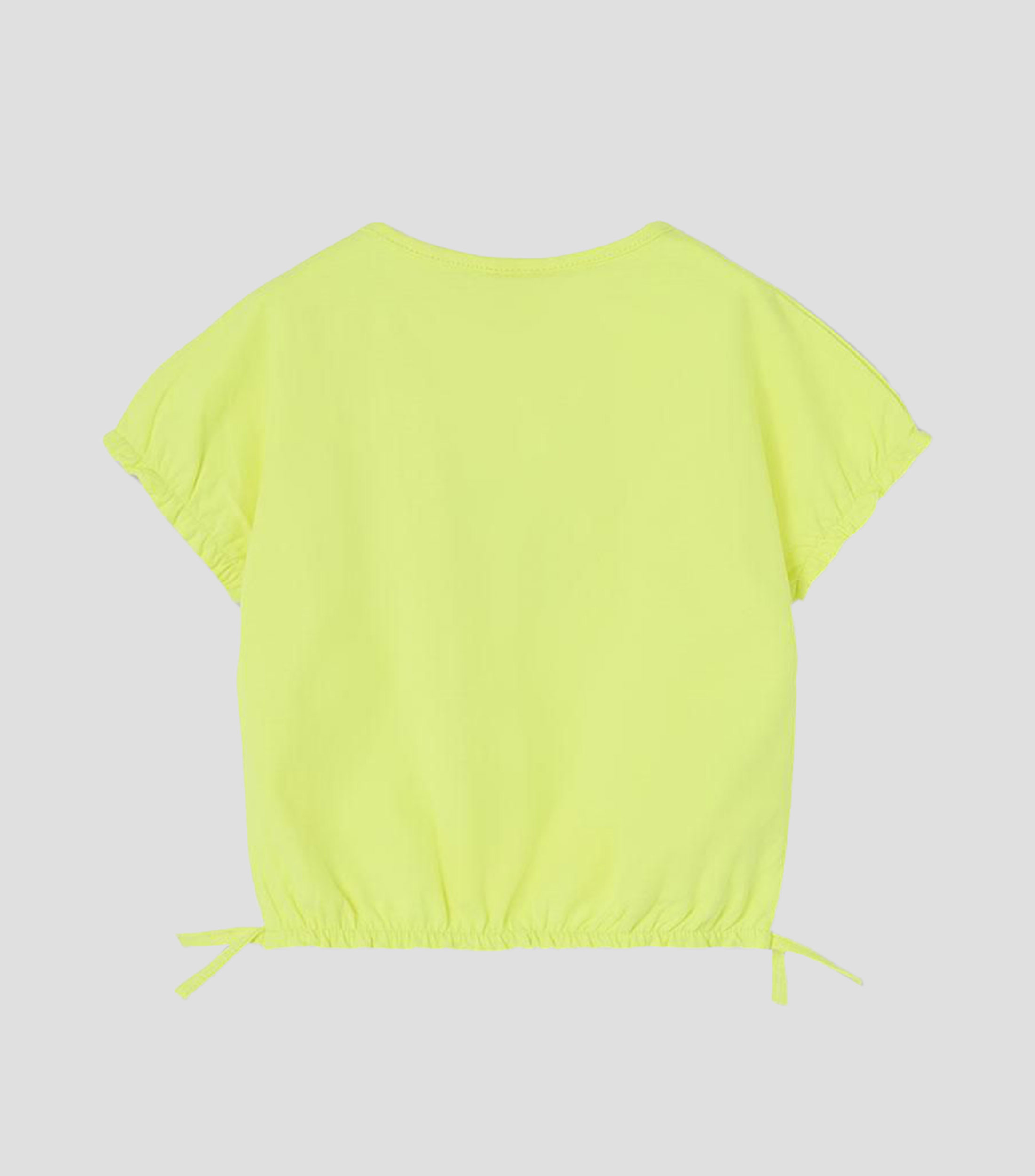 Playera cuello redondo manga corta estampada Niña