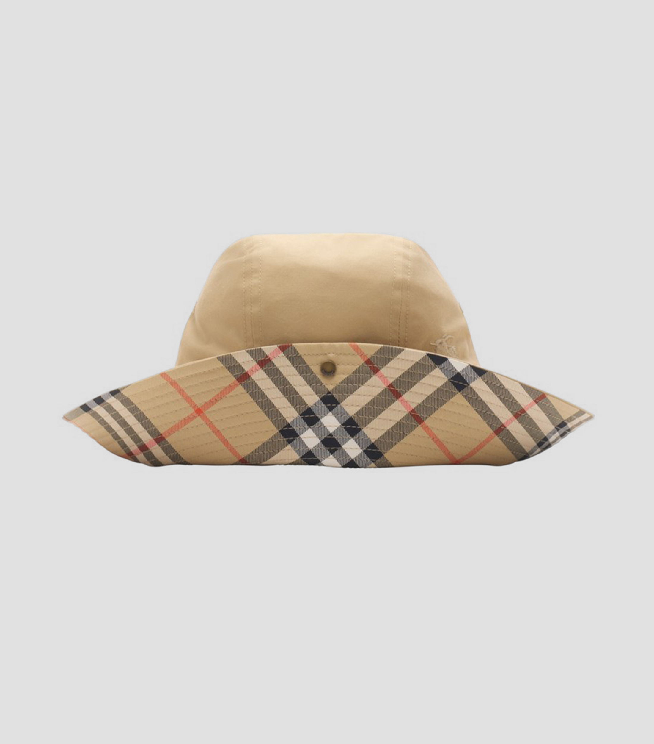 Sombrero en gabardina con Check Hombre
