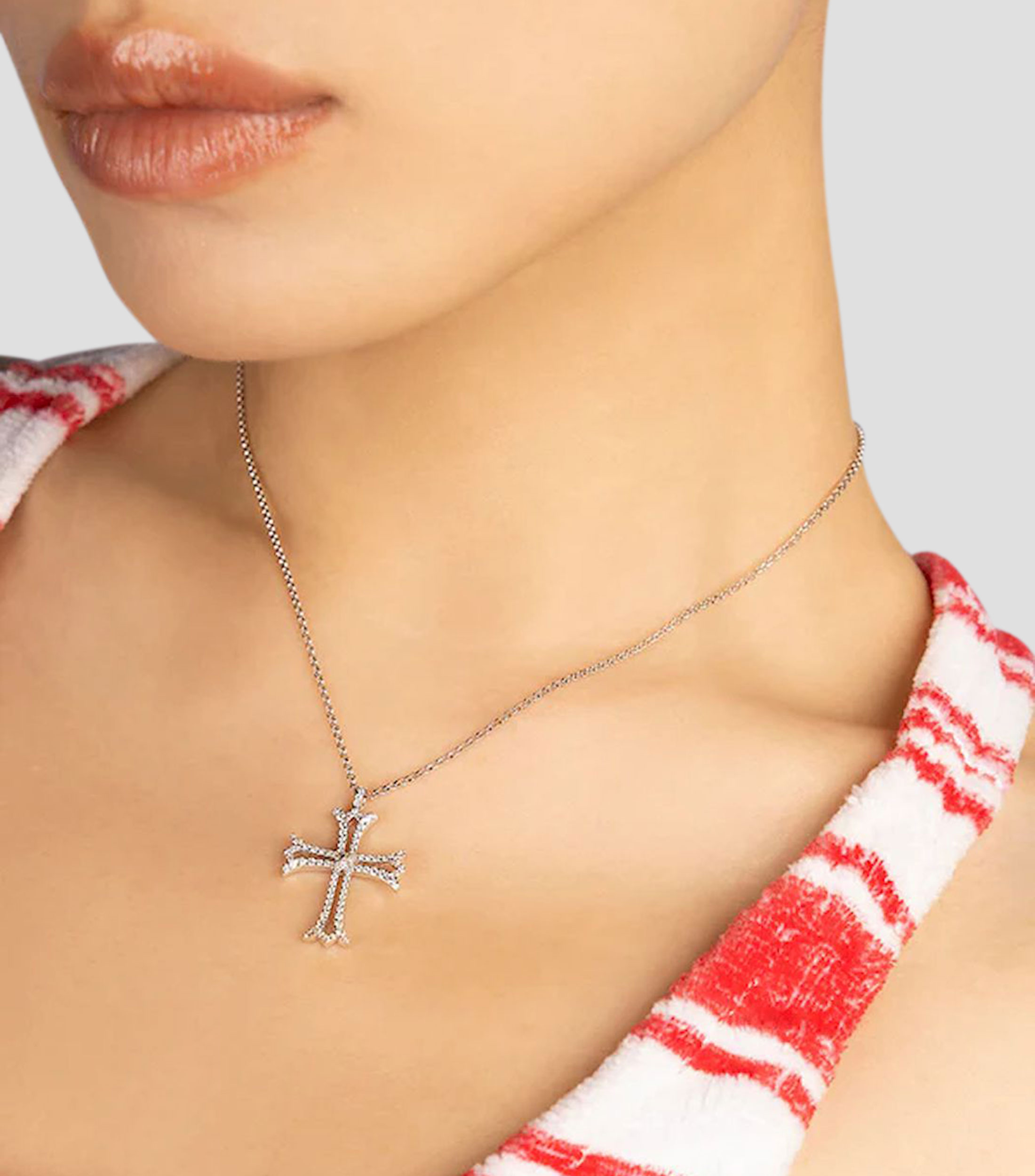 Collar cruz Yacht Club Rock con circonitas Mujer