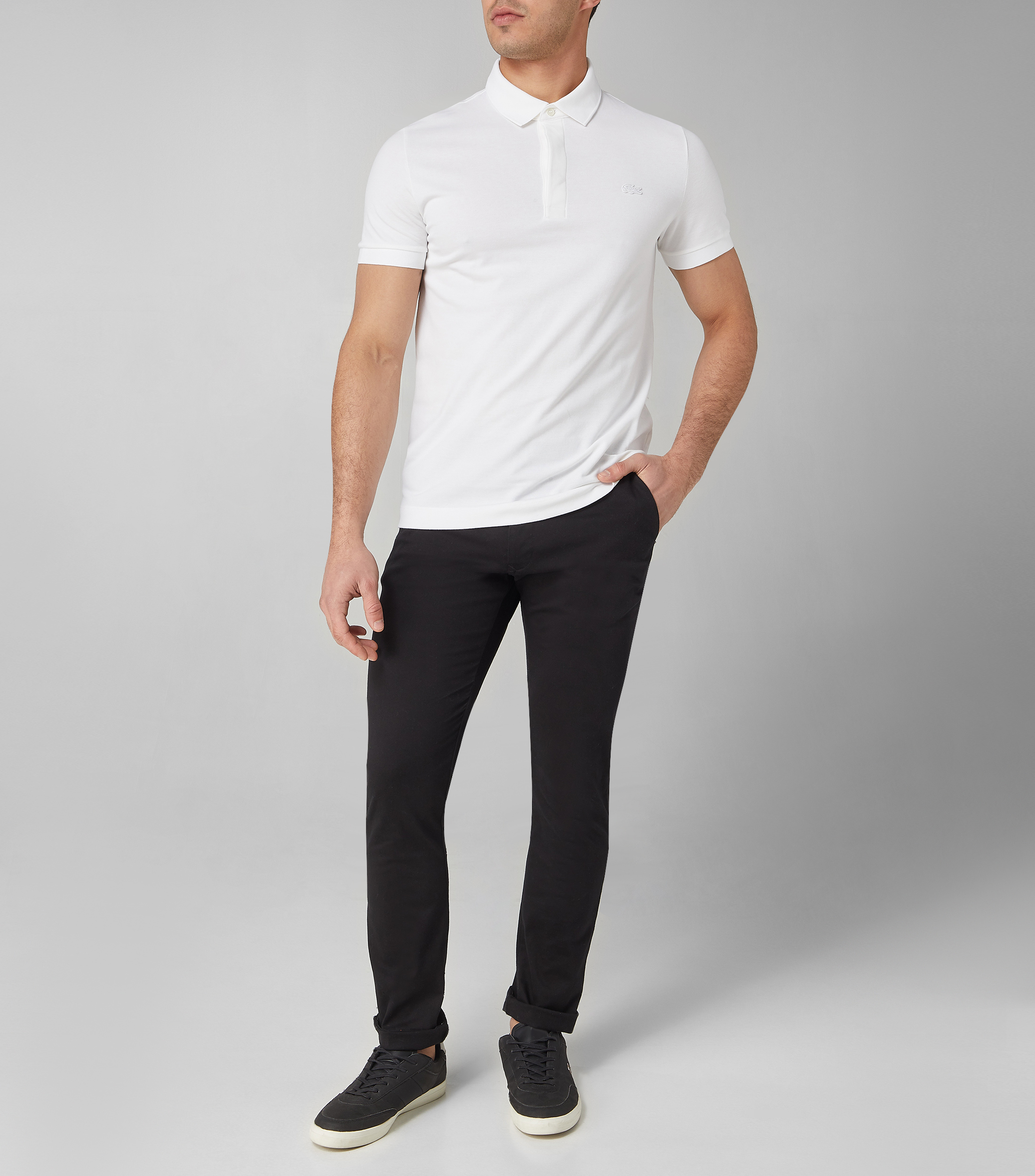 Playera tipo polo manga corta lisa Hombre