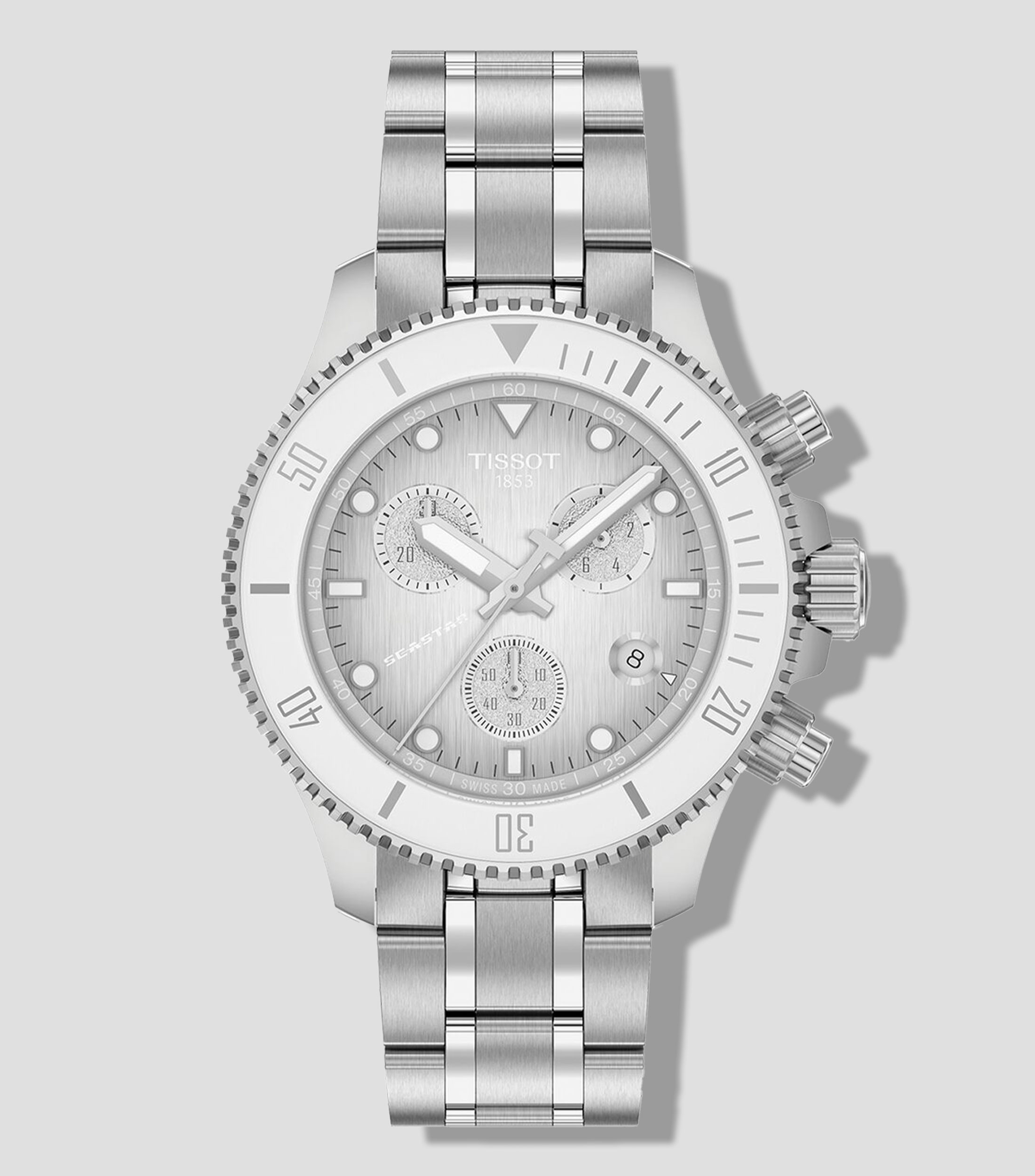 Reloj Unisex Seastar 1000 Deportivo Plateado Blanco